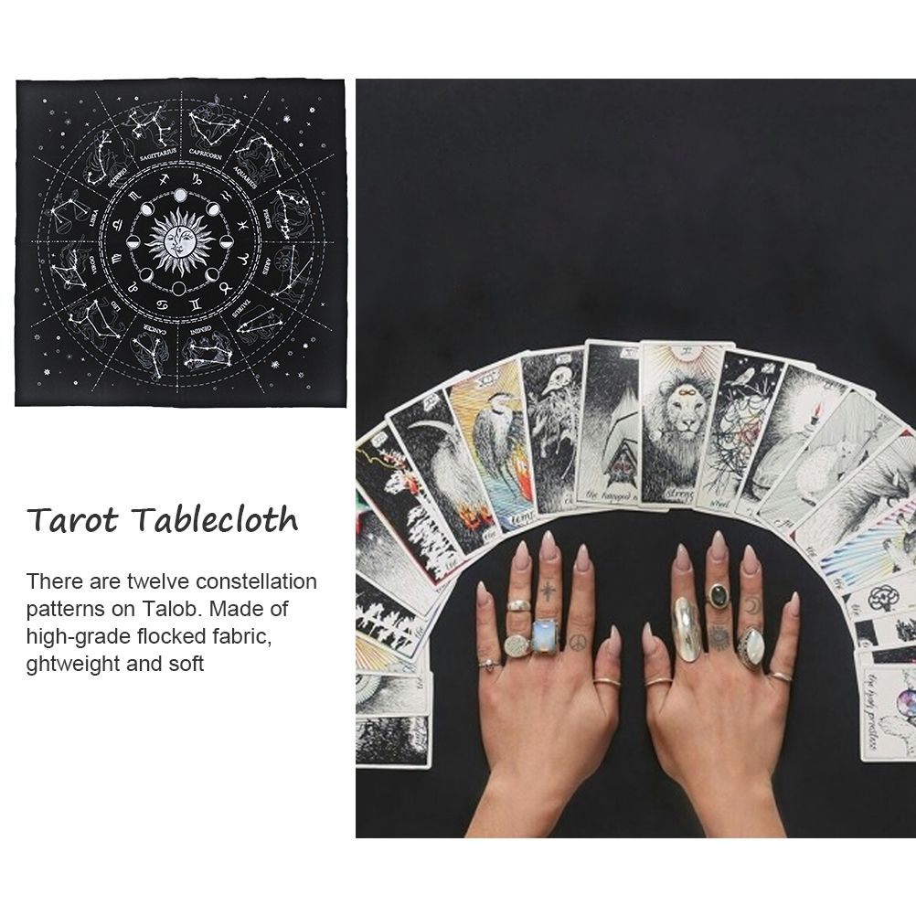 Tarot Special Tablecloth Soft Flocking Tablecloth Divination Card Tablecloth view 9