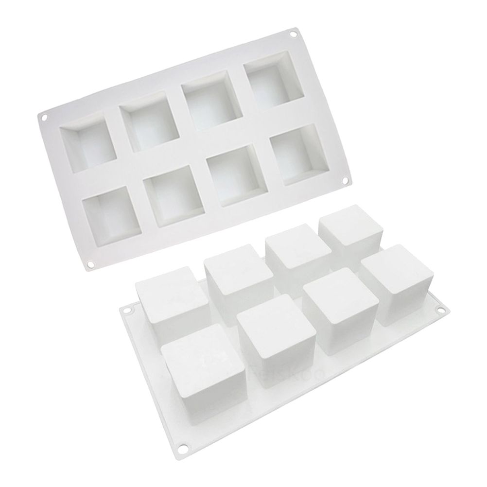 8 Grids Silicone Mold Cavities Baking Tray Non Stick Cake Mould view 2
