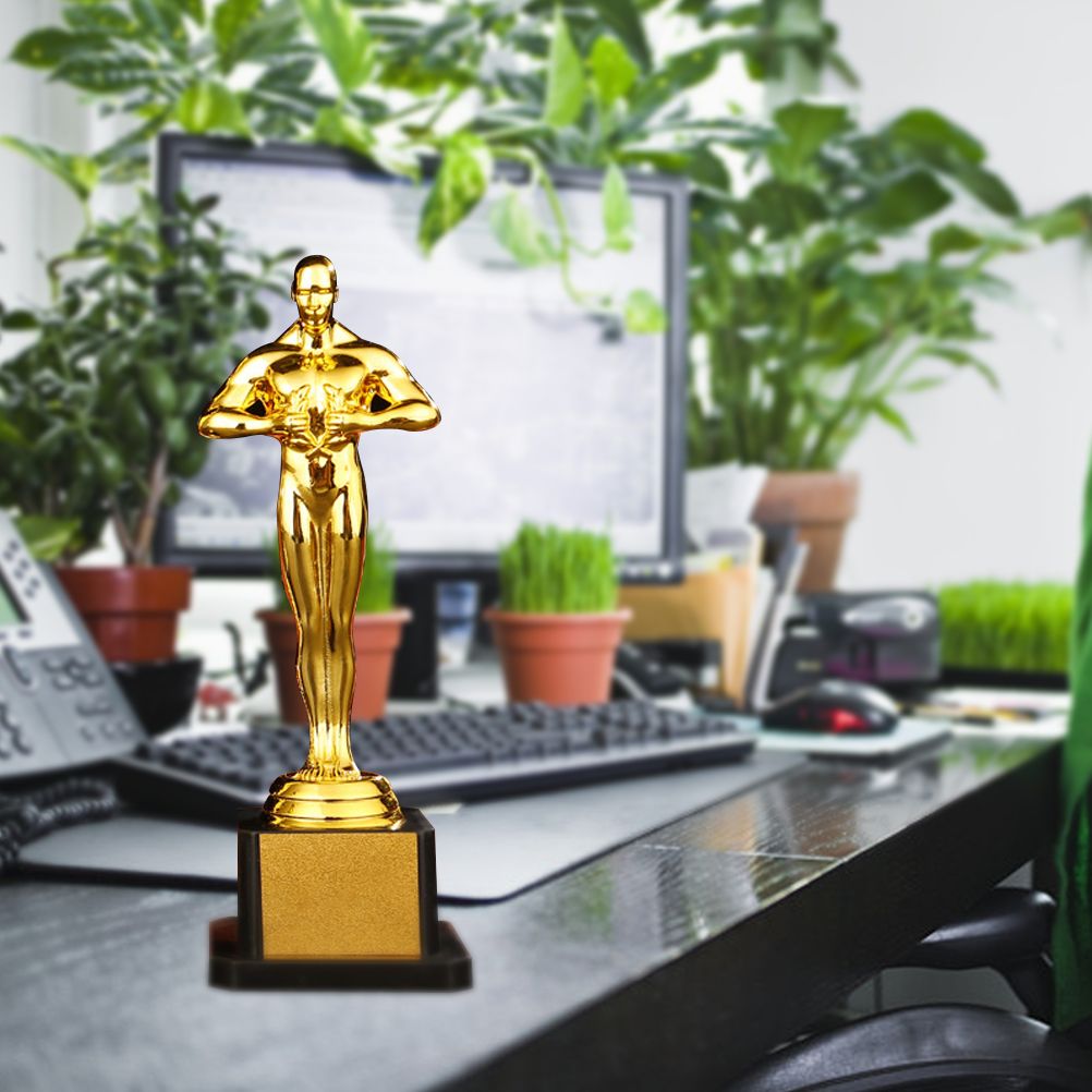 19/22/24 cm Gold Plated Trophy Little Golden Man Trophy Competition Souvenir view 11
