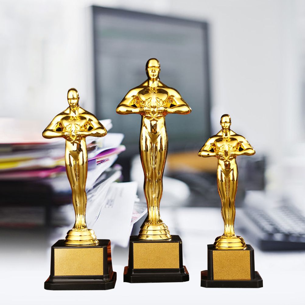 19/22/24 cm Gold Plated Trophy Little Golden Man Trophy Competition Souvenir view 10