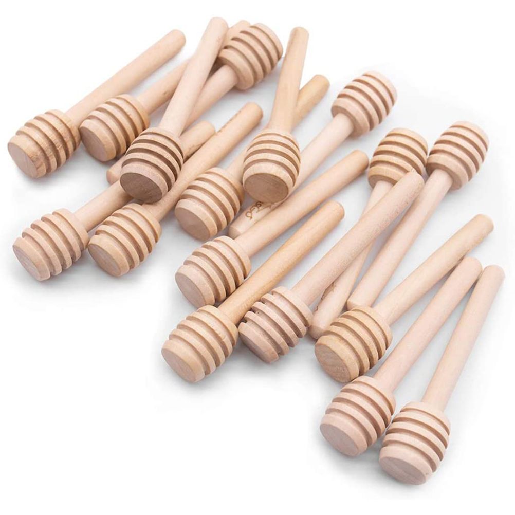 50pcs Honeycomb Stick 8cm Mini Wooden Honey Dipper Sticks Honey Stirrer Honey view 2
