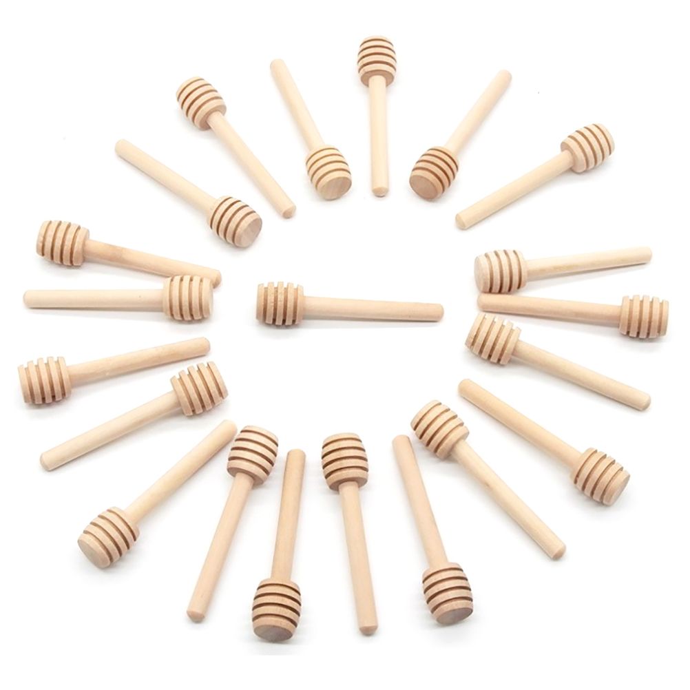 50pcs Honeycomb Stick 8cm Mini Wooden Honey Dipper Sticks Honey Stirrer Honey view 4