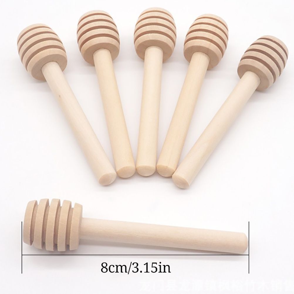 50pcs Honeycomb Stick 8cm Mini Wooden Honey Dipper Sticks Honey Stirrer Honey view 8