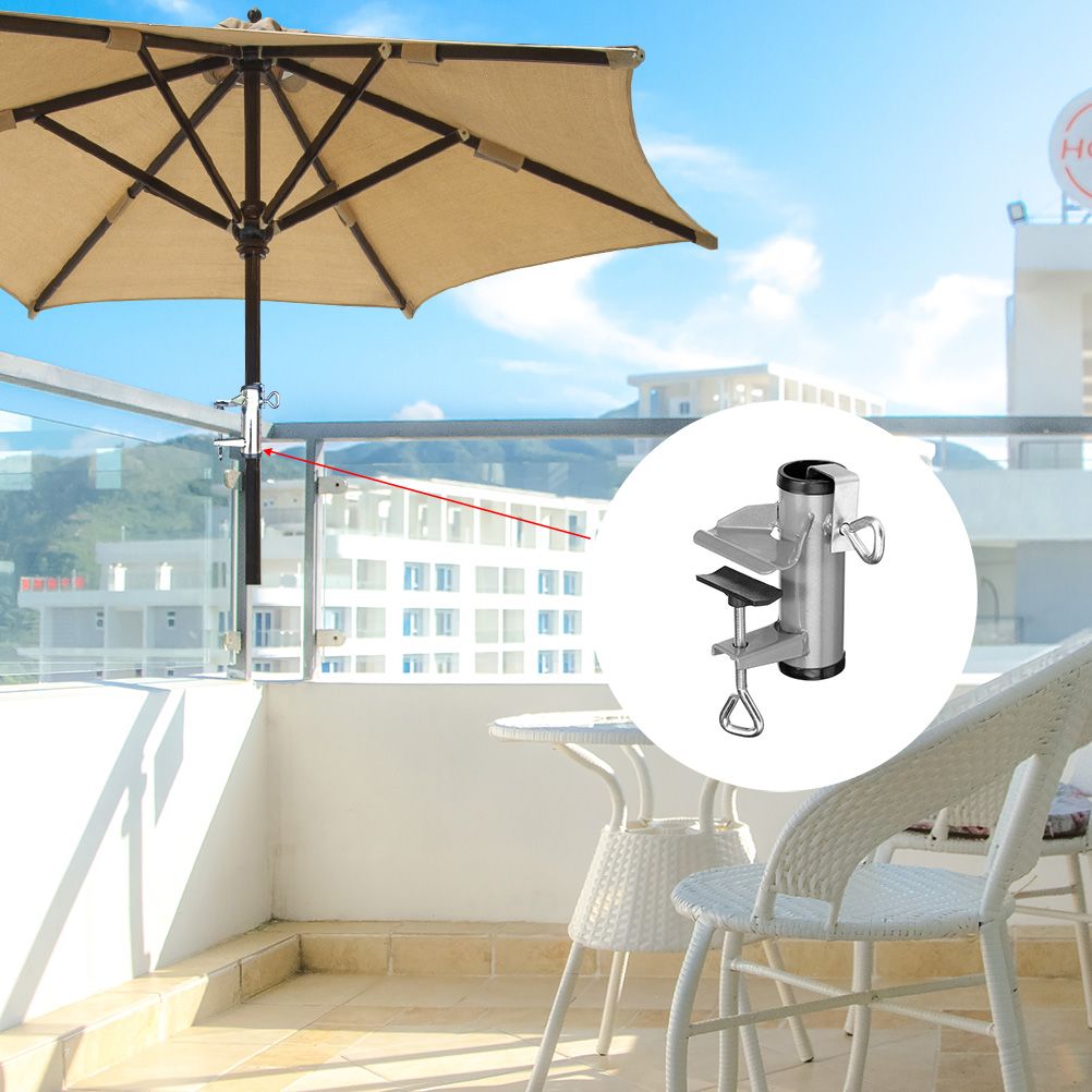 Flexible Heavy Duty Parasol Holder Stainless Steel Parasol Stand Fixed Clip view 7