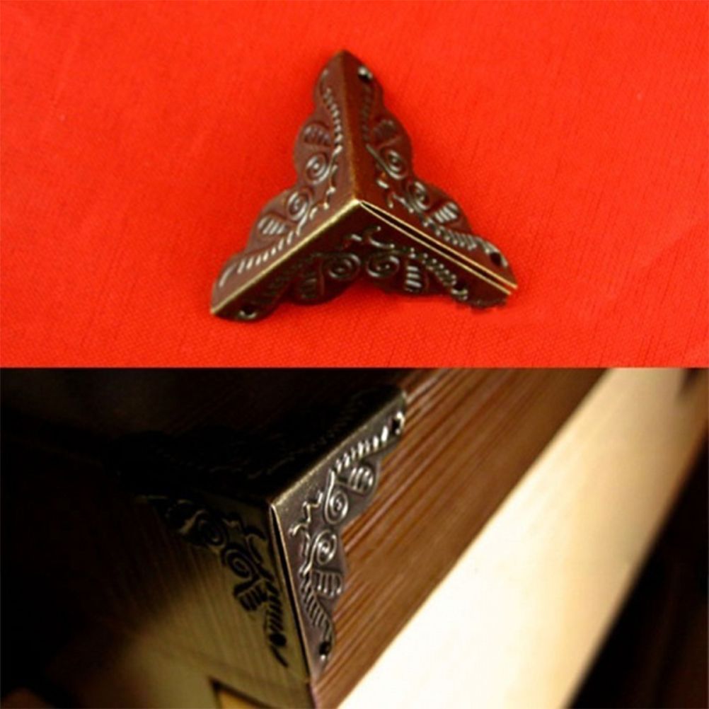 30Pcs Box Corner Protectors Carved Metal Case Wooden Box Edge Safety Guards view 4