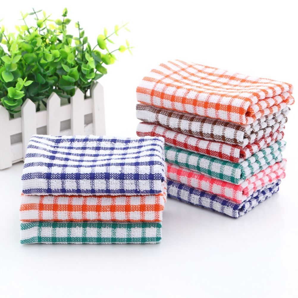 6PCS Cotton Kitchen Tea Towels Absorbent Lint Free Catering Restaurant Cloth view 4