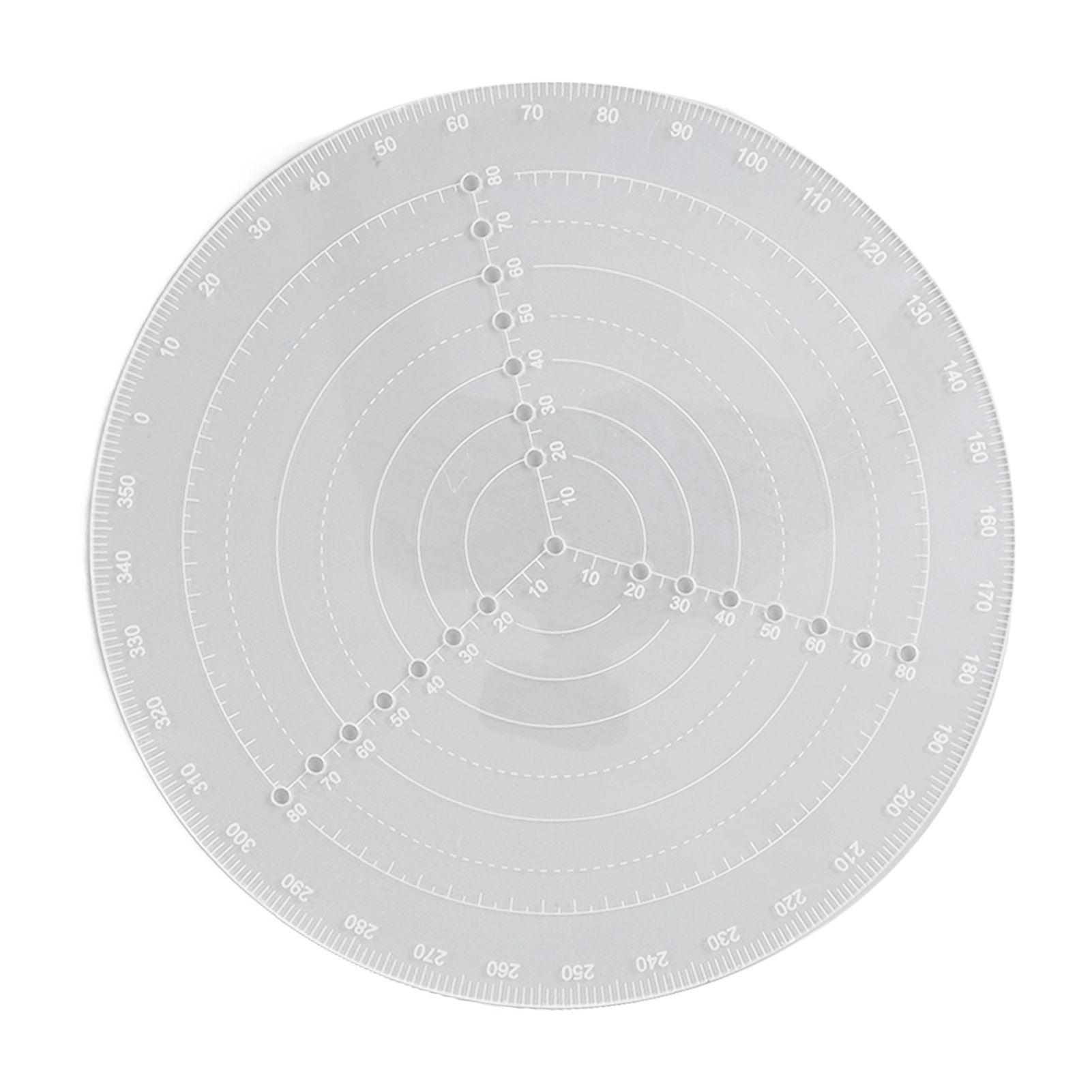 Round Center Finder Acrylic Semi Transparent Compass Drawing Measurement Tools view 8