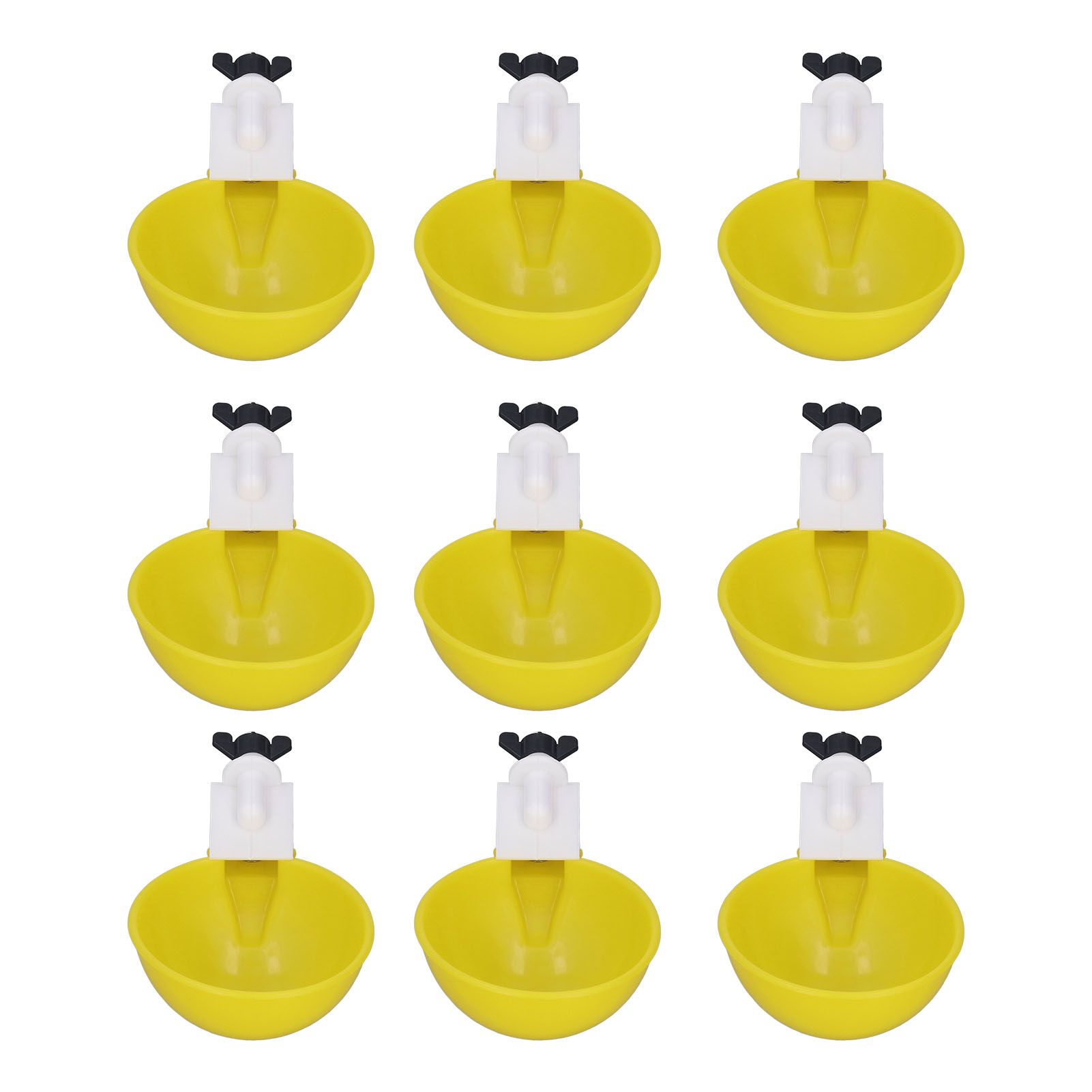 9pcs Chicken Water Cups Yellow Poultry Automatic Drinking Bowl Water Cups view 7