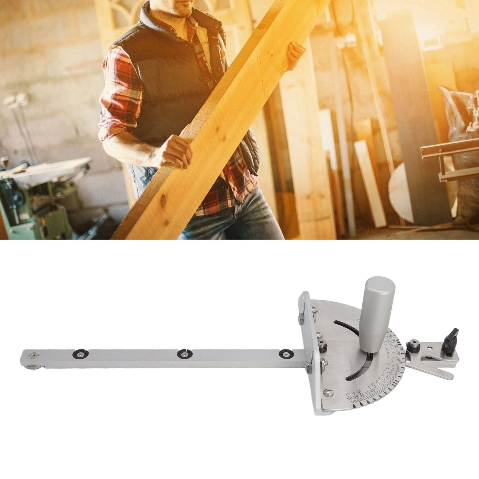 Miter Gauge Wear Resistant Aluminum High Accuracy Table Saw Miter Gauge for view 11