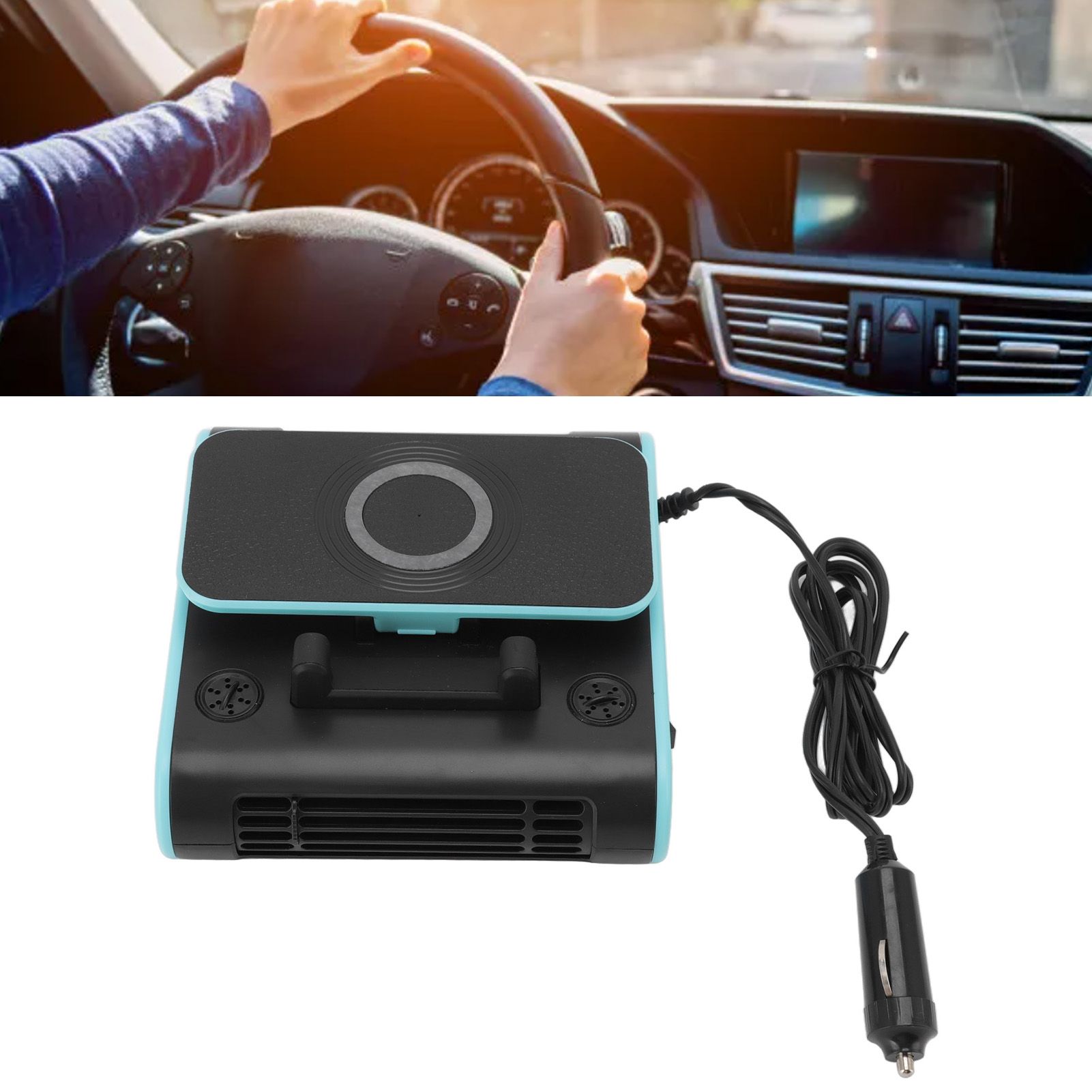 4 in 1 Car Fan ABS 5V Multifunctional Wireless Charger Scented Piece Car view 11