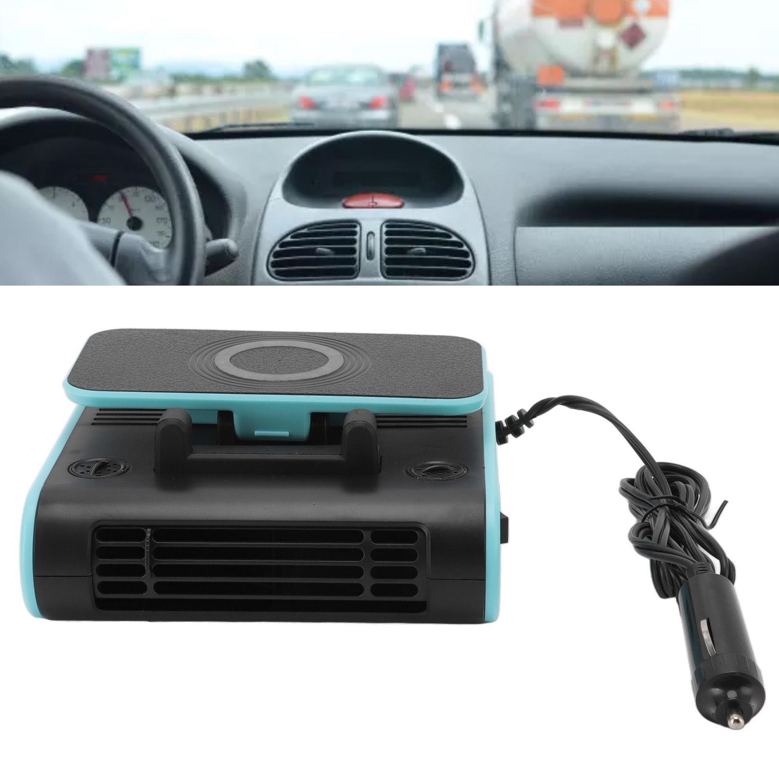 4 in 1 Car Fan ABS 5V Multifunctional Wireless Charger Scented Piece Car view 12