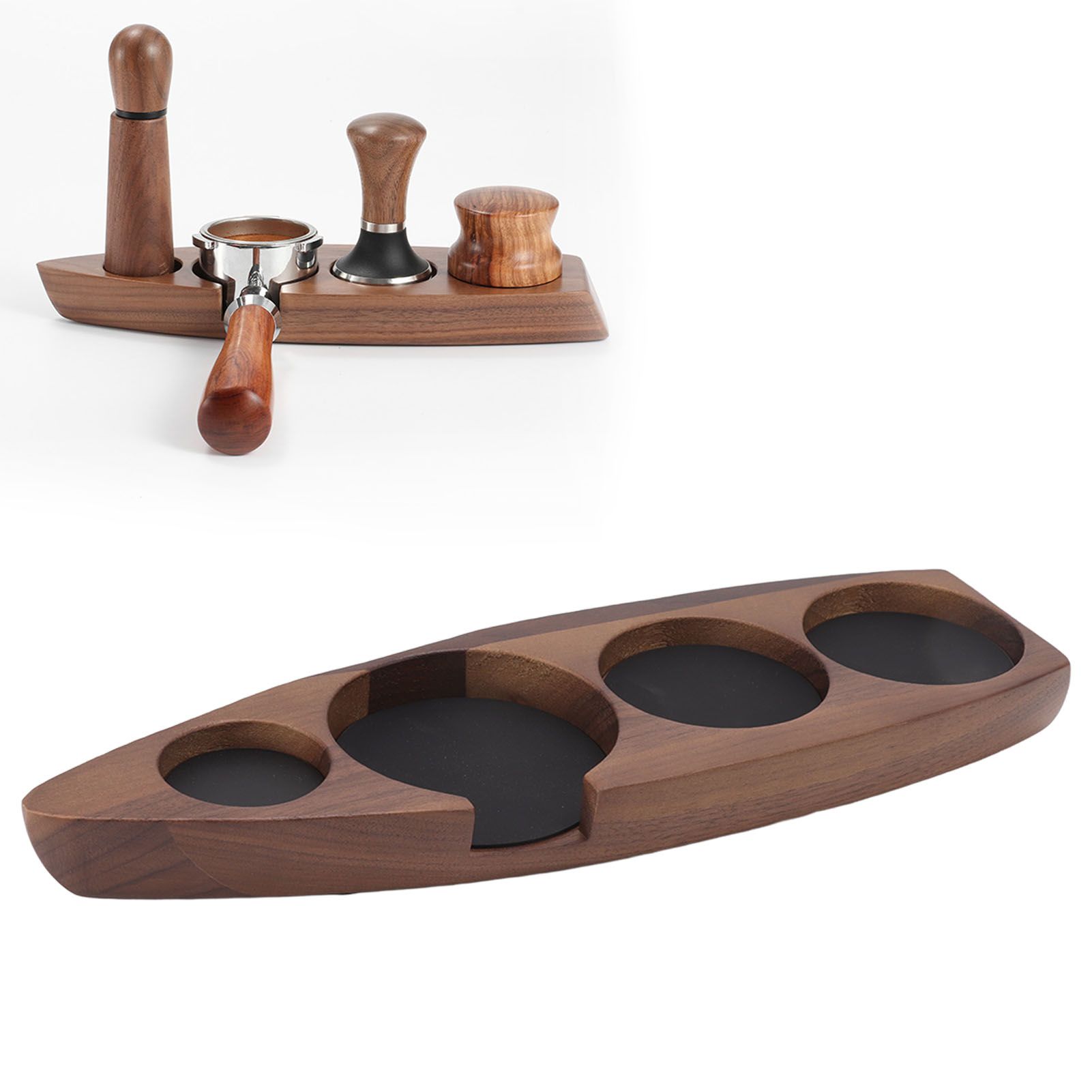 Wooden Coffee Tamper Holder Coffee Tamper Mat Stand Coffee Maker Support view 11