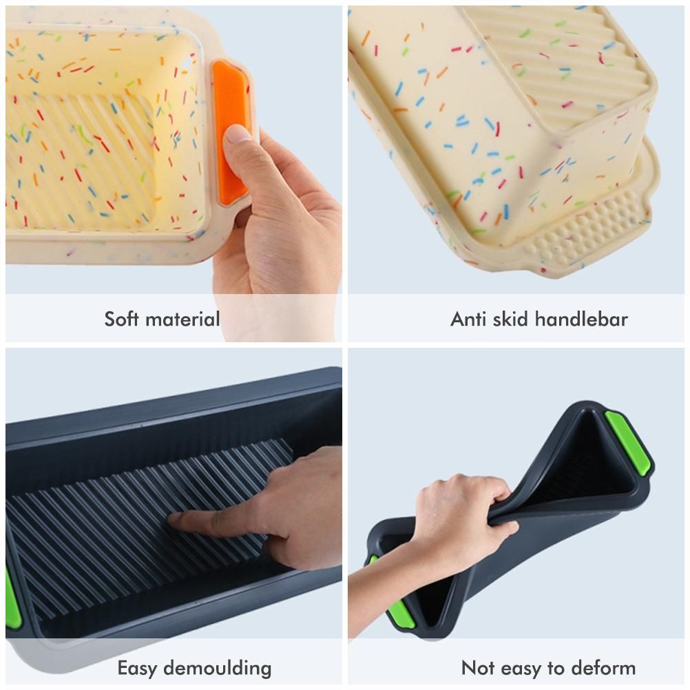 Silicone Baking Mold Loaf Bread Tray Rectangular Bread Baking Tool for DIY view 3