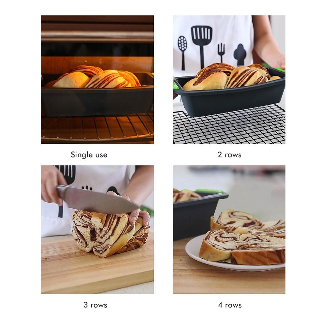Silicone Baking Mold Loaf Bread Tray Rectangular Bread Baking Tool for DIY view 4