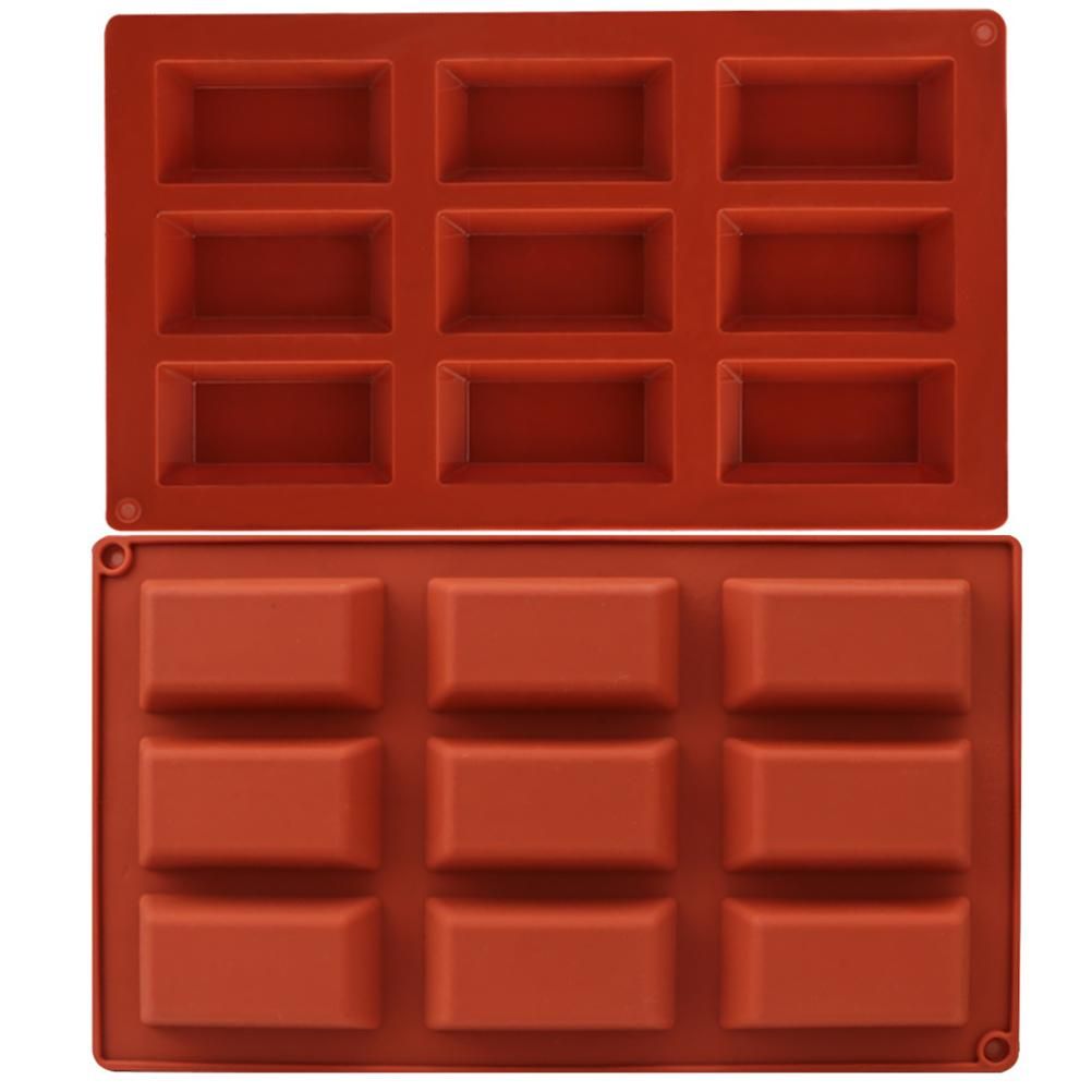 9 Cavity Flexible Baking Mold Rectangular Baking Mold DIY Candy Silicone Molds view 2