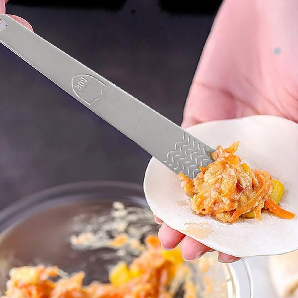 Stainless Steel Flat Spoons Stuffing Spoons Dumplings Filling Spoon for Home view 6