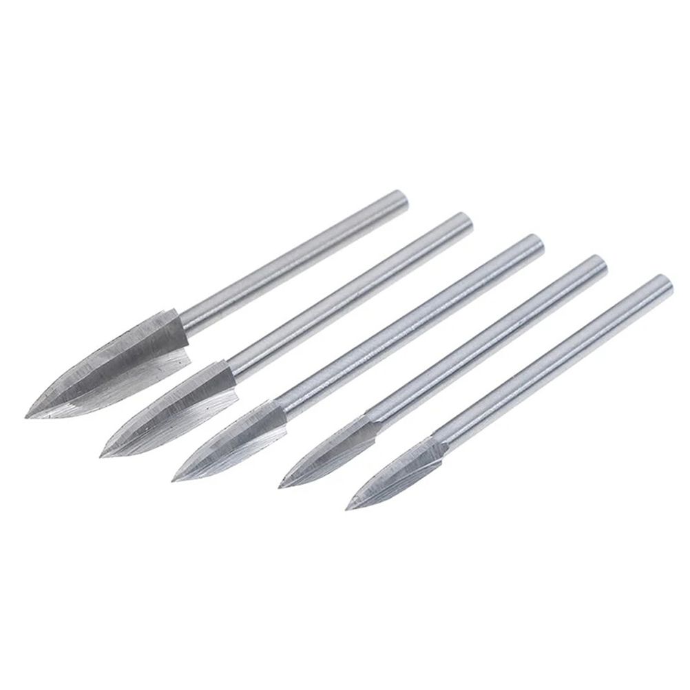 5Pcs/Set Wood Carving And Engraving Drill Bit Milling Cutter Root Carving view 2
