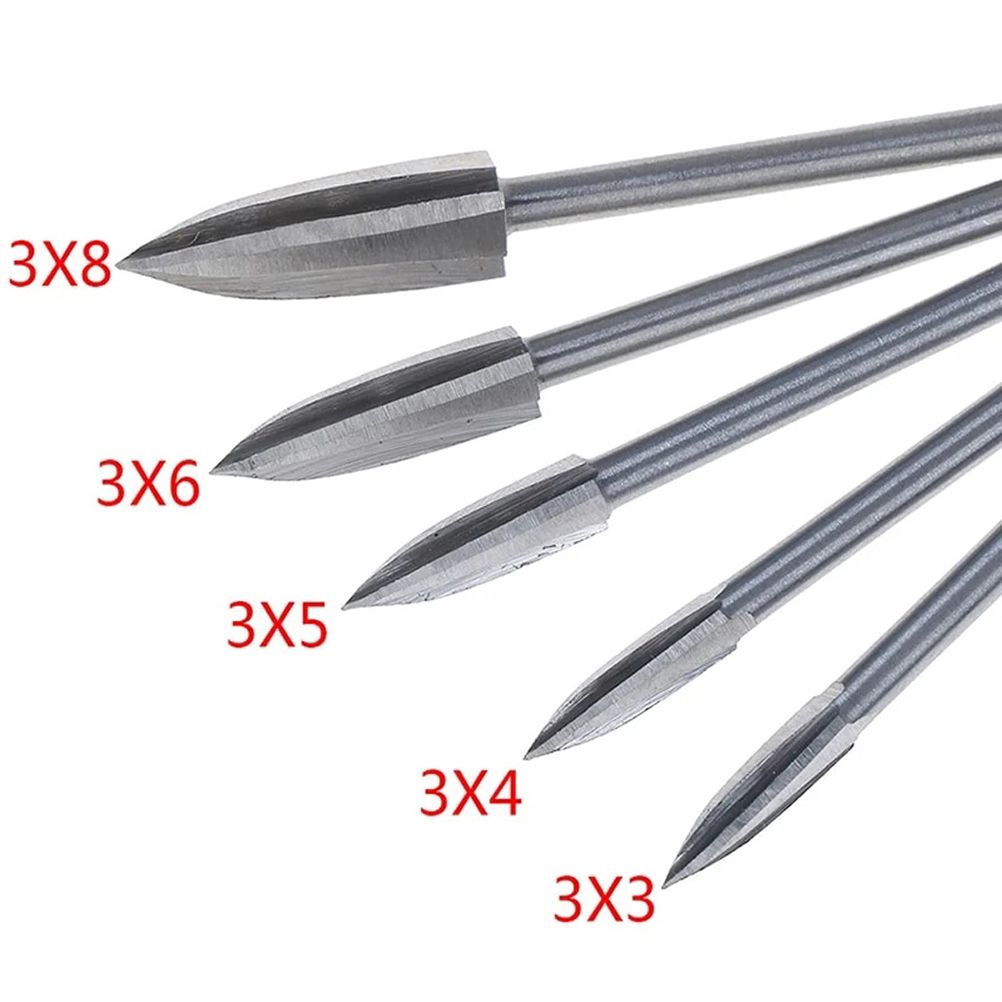 5Pcs/Set Wood Carving And Engraving Drill Bit Milling Cutter Root Carving view 3