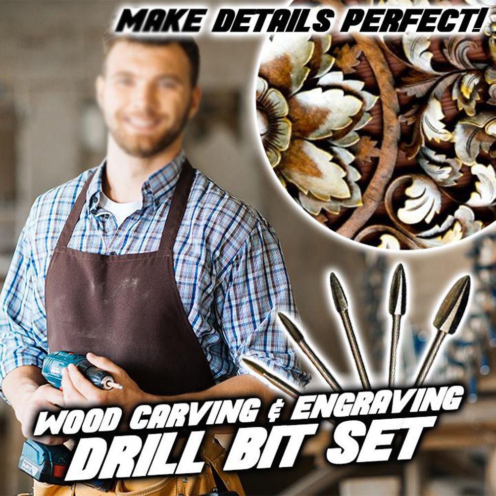 5Pcs/Set Wood Carving And Engraving Drill Bit Milling Cutter Root Carving view 6