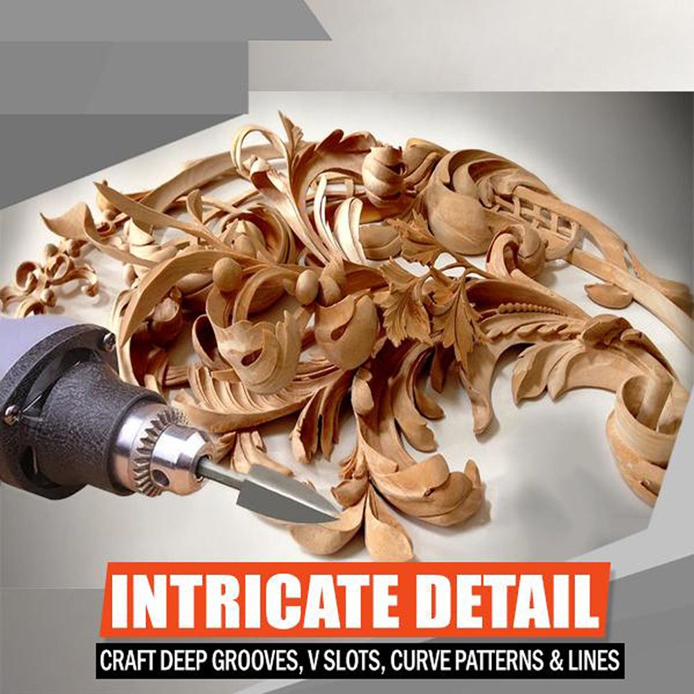 5Pcs/Set Wood Carving And Engraving Drill Bit Milling Cutter Root Carving view 7