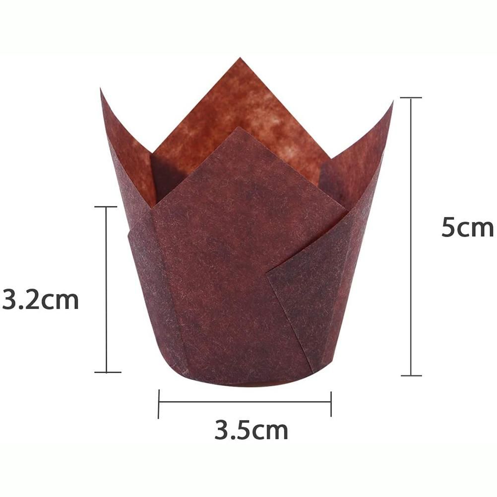150 Pieces Mini Baking Cups Tulip Baking Cups Cupcake Liners Muffin Liners for view 3