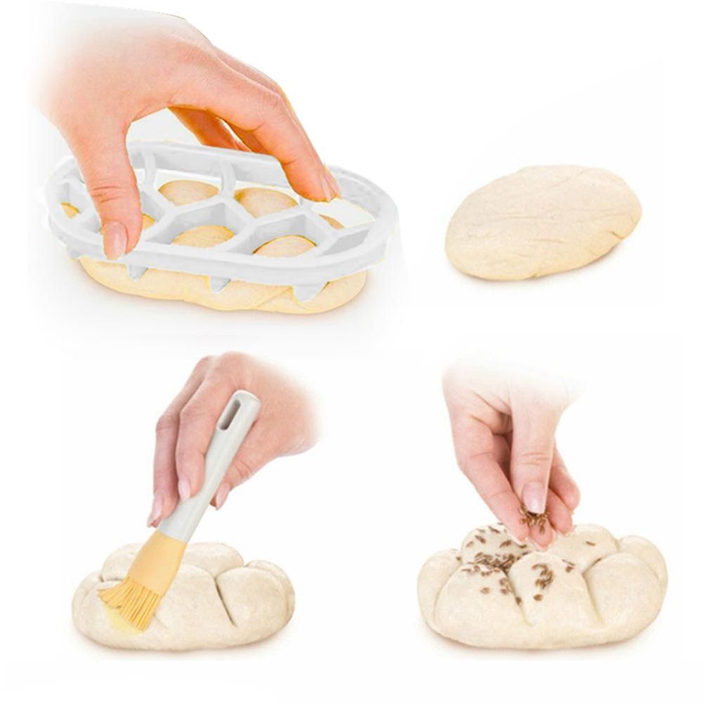 2PCS Dough Press Mold Set Baking Bread Rolls Mold Plastic Pastry Cutters view 5