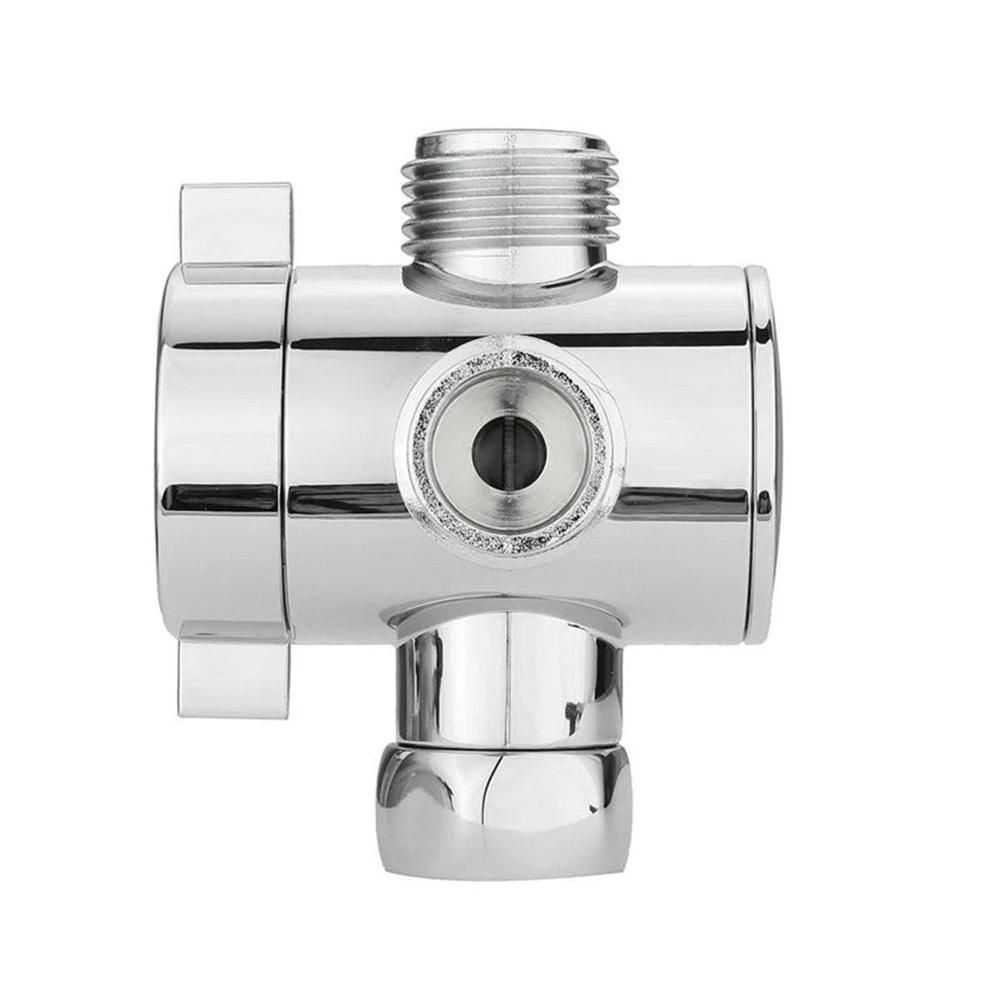 3 Way Shower Head Diverter Faucet Diverter Valve Bathroom Universal System view 2
