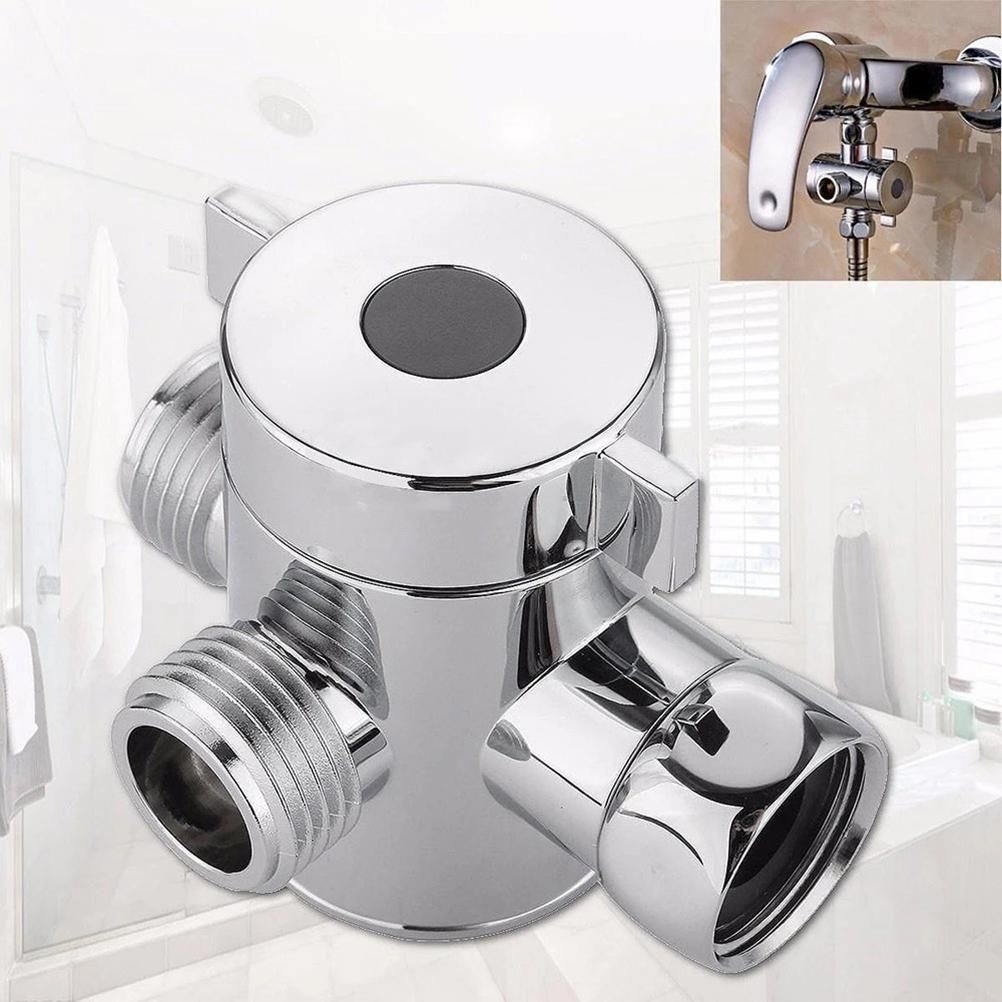 3 Way Shower Head Diverter Faucet Diverter Valve Bathroom Universal System view 7