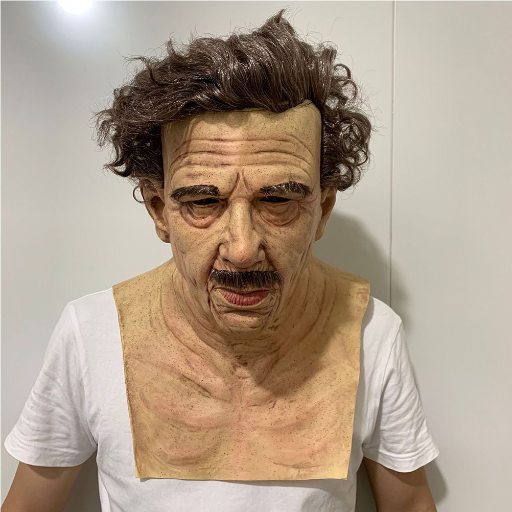 Halloween Latex Old Man Face Cover Halloween Fancy Dress Head for Masquerade view 6