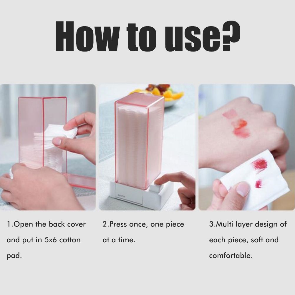 Automatic Cotton Pad Dispenser Press Out Makeup Cotton Holder Dispenser view 9