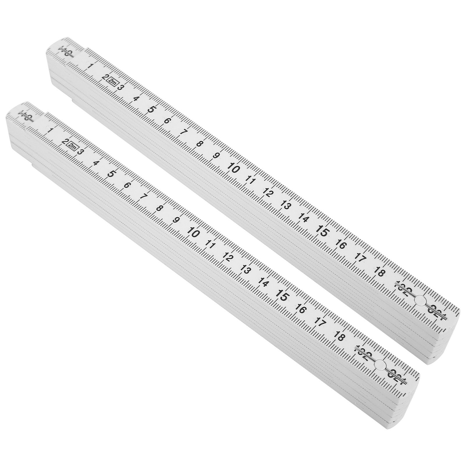 2Pcs 2m Folding Carpenters Ruler Lightweight Compact Measuring Stick view 3