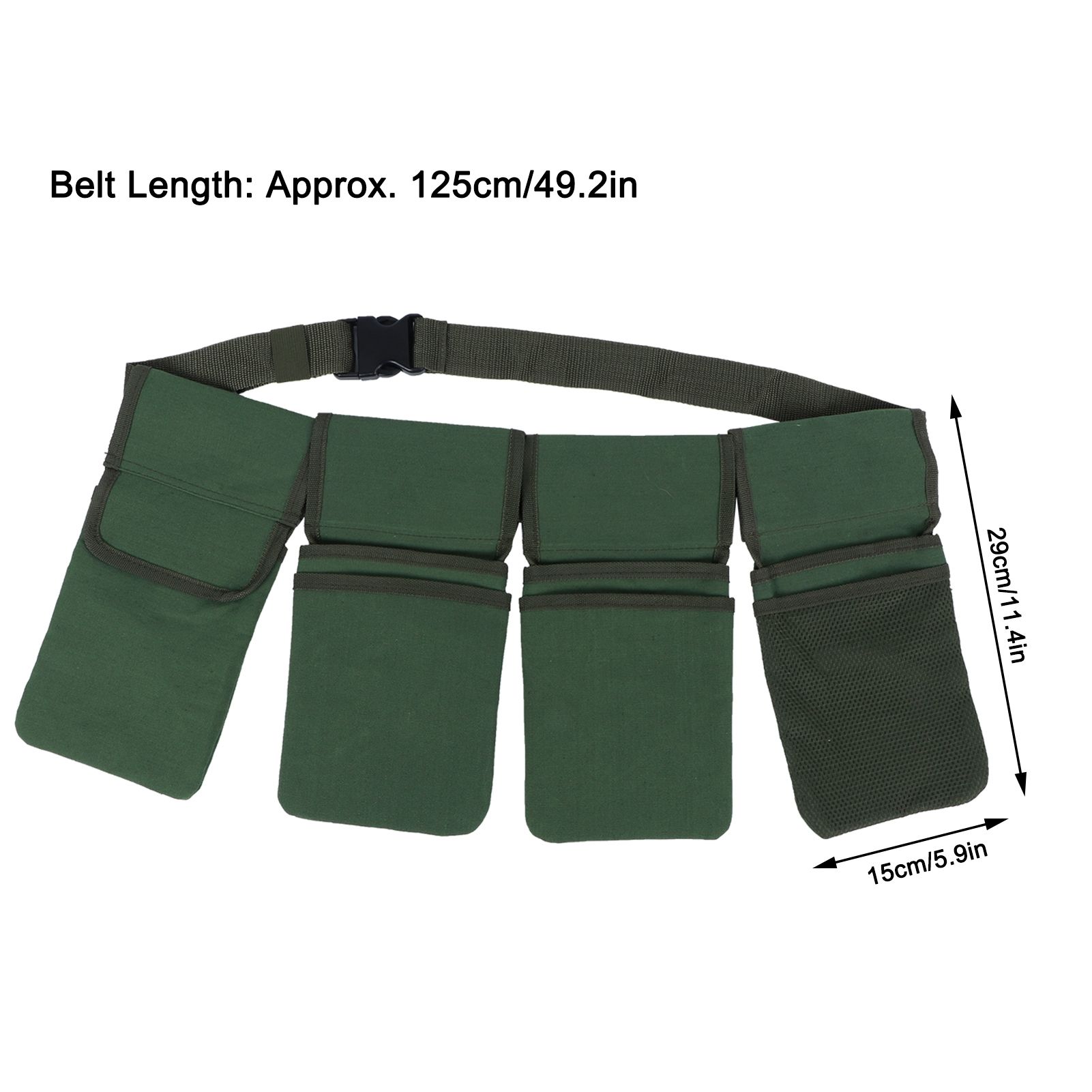 Garden Tool Storage Bag Waist Belt Hanging Pouch 4‑Pockets Organizer Gardening view 14