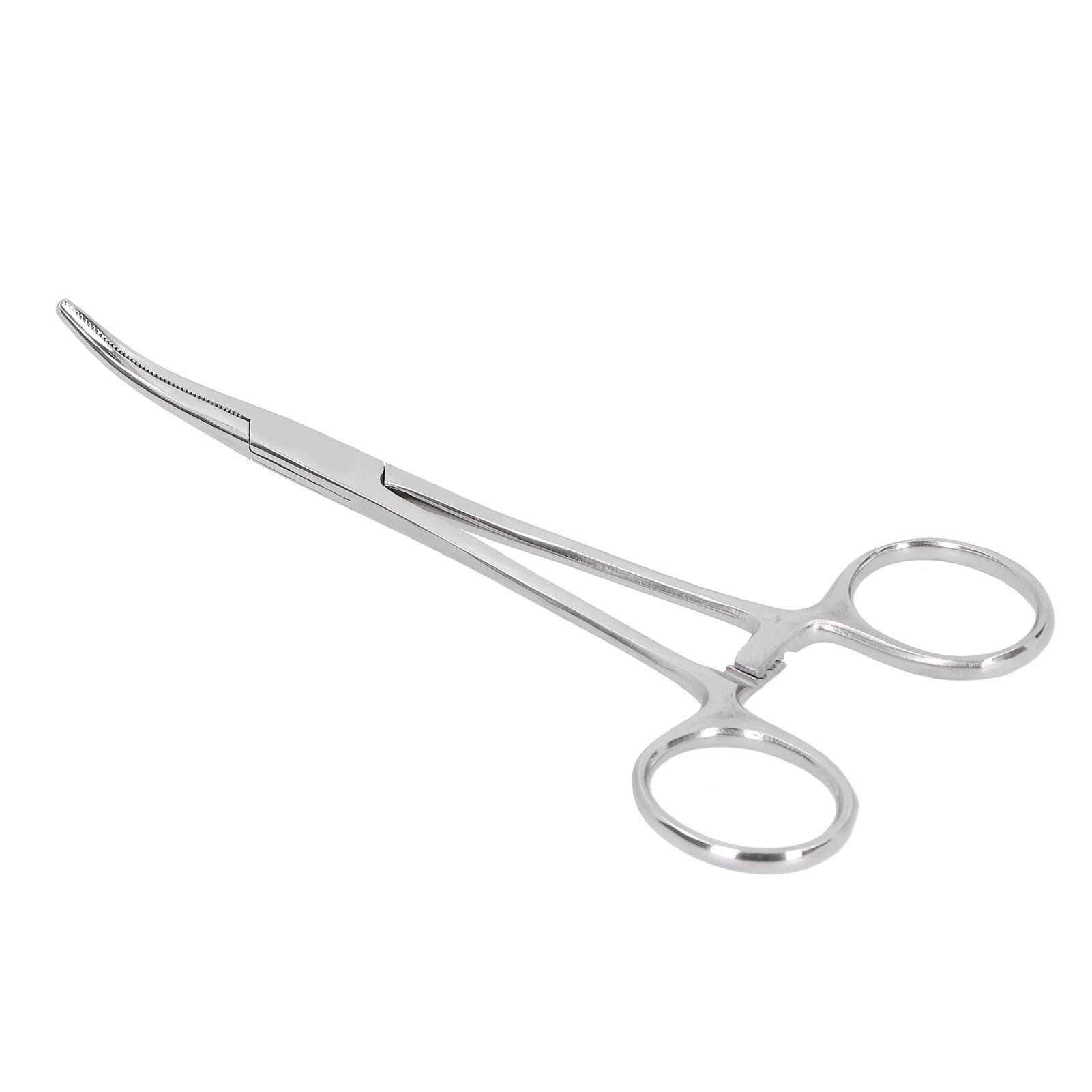 Hemostatic Forceps 14cm Stainless Steel Curved Tip Pliers Pet Hair Tweezers view 7