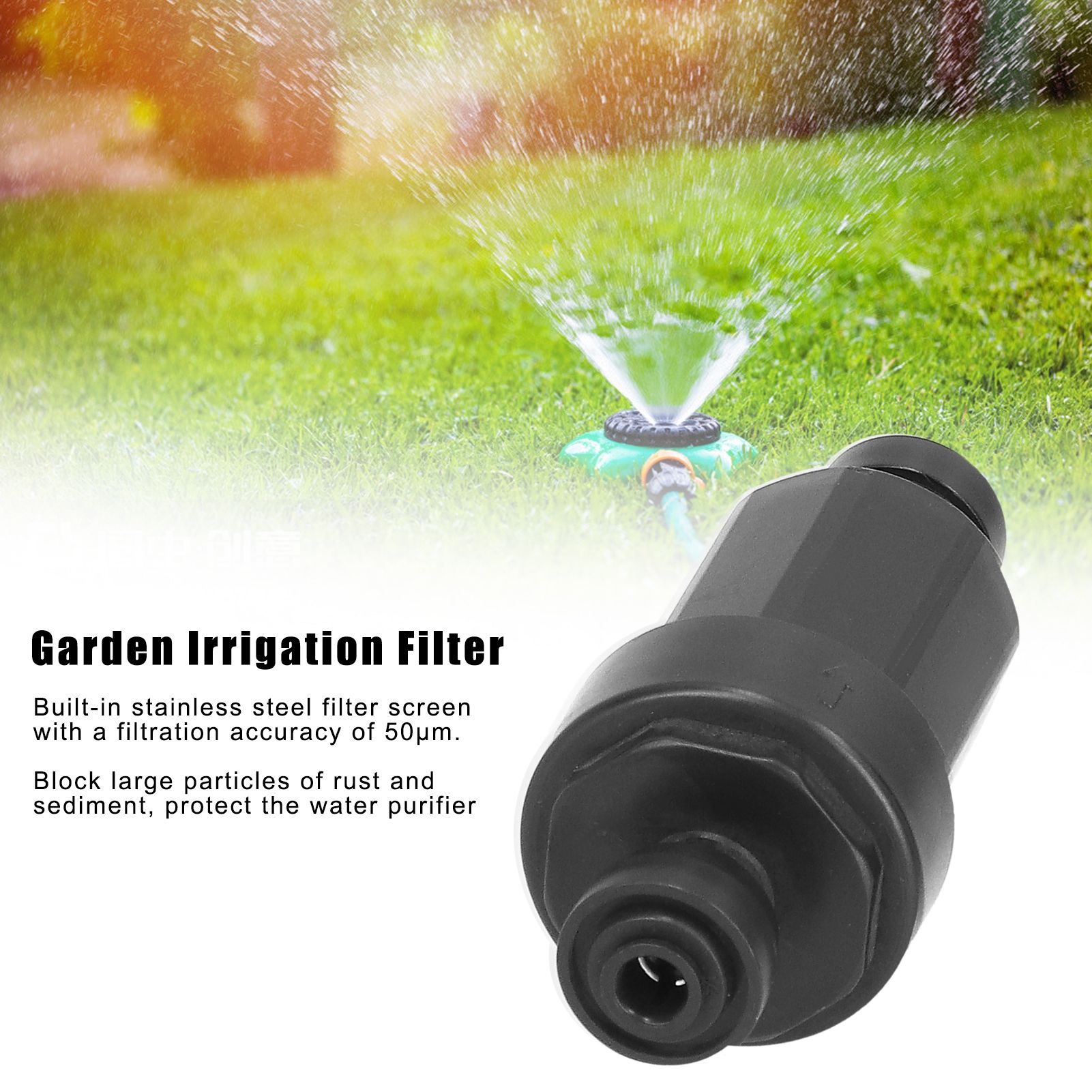 1/4in Irrigation Filter with Stainless Steel Strainer Quick Connect Filtration view 15