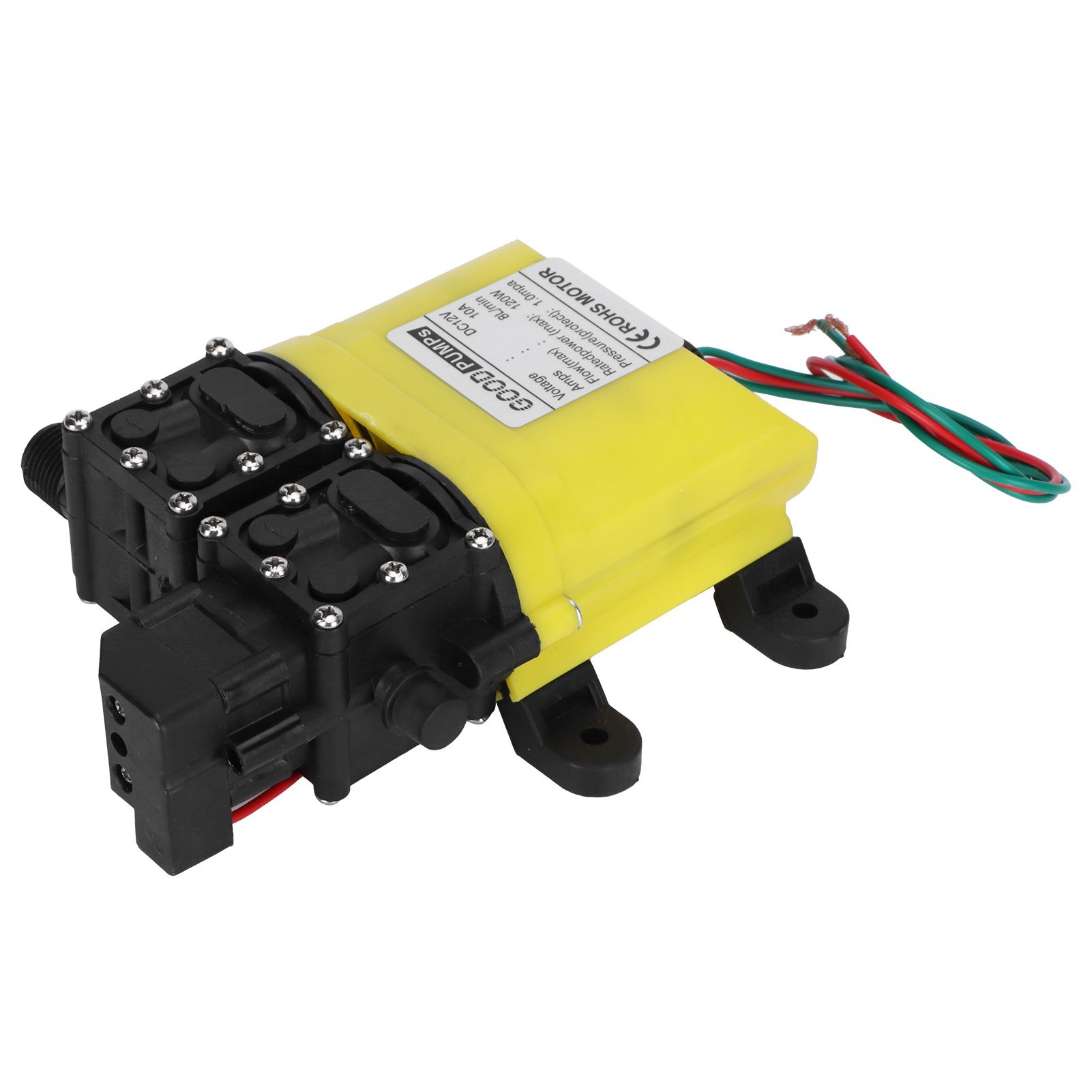 12V 120W 8L Diaphragm High Pressure Pump with Copper Connector Automatic Water view 4