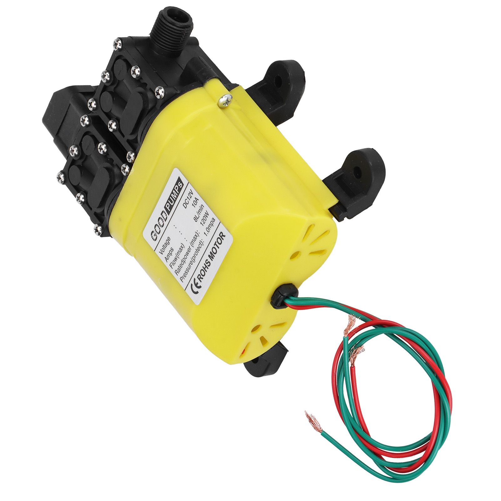 12V 120W 8L Diaphragm High Pressure Pump with Copper Connector Automatic Water view 6