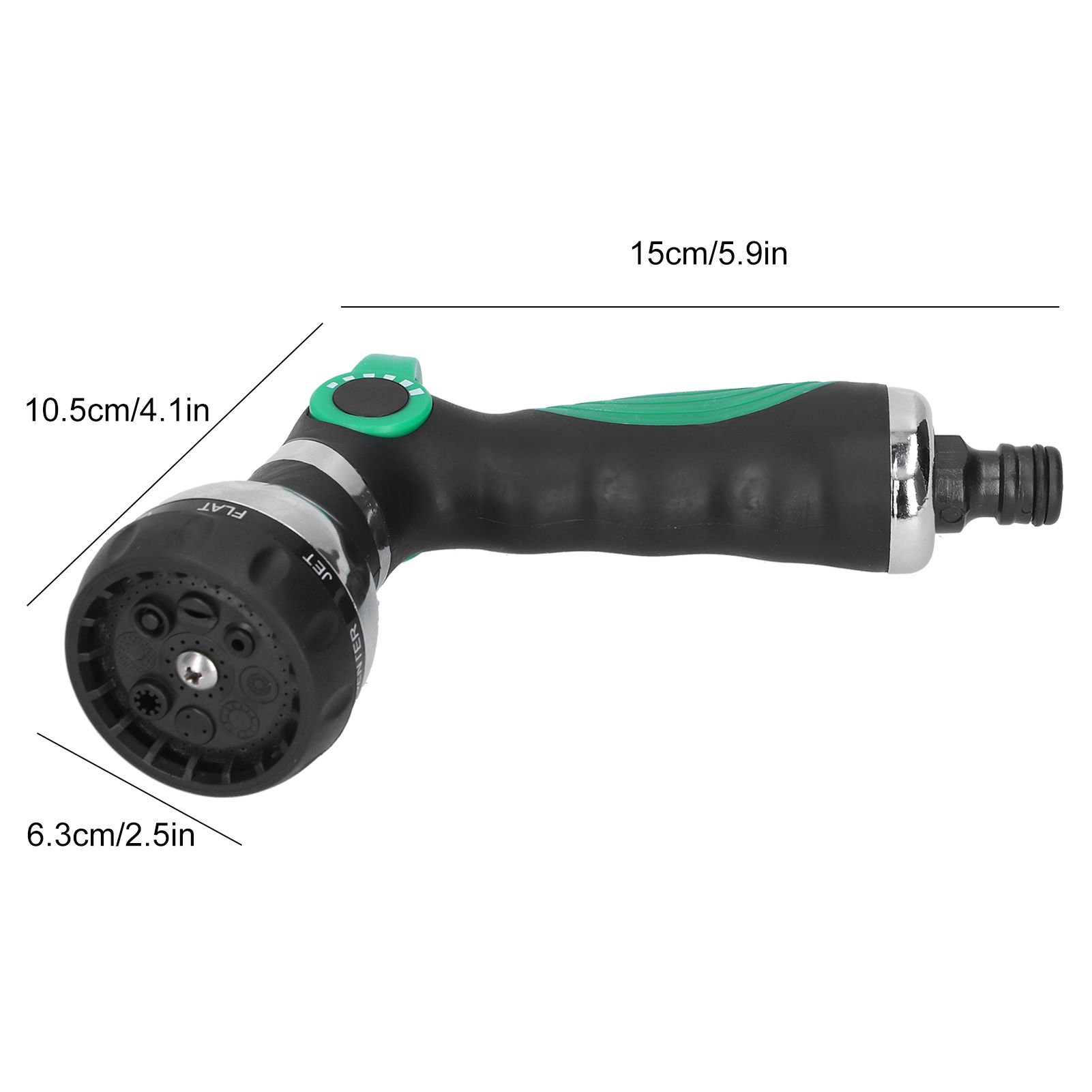 Garden Hose Spray Nozzle AntiSlip 8 Adjustable Patterns Water Sprayer Quick view 12