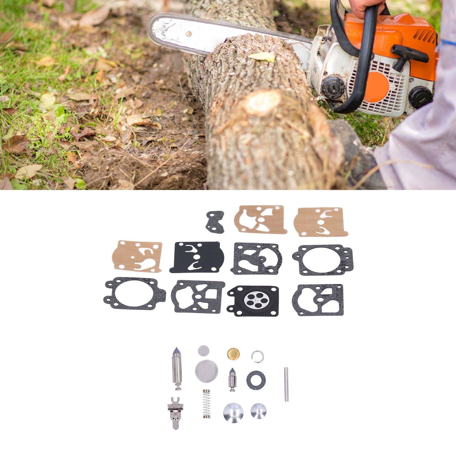 2Set Carburetor Carb Rebuild Repair Kit Garden Chainsaw Repair Kit For Walbro view 12