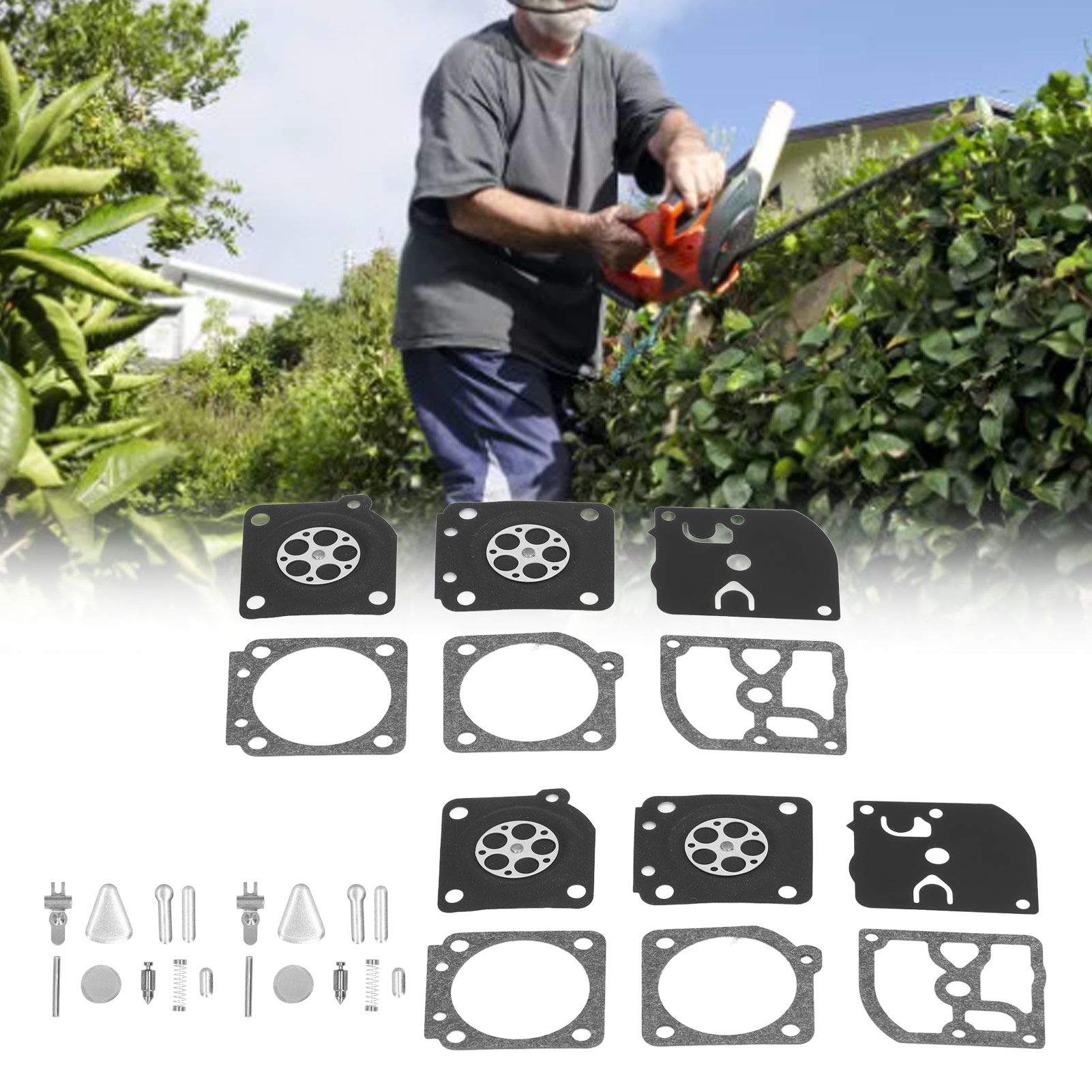 2 Sets Carburetor Rebuild Kit Replacement for STIHL MS200 MS200T C1Q RB‑69 view 11
