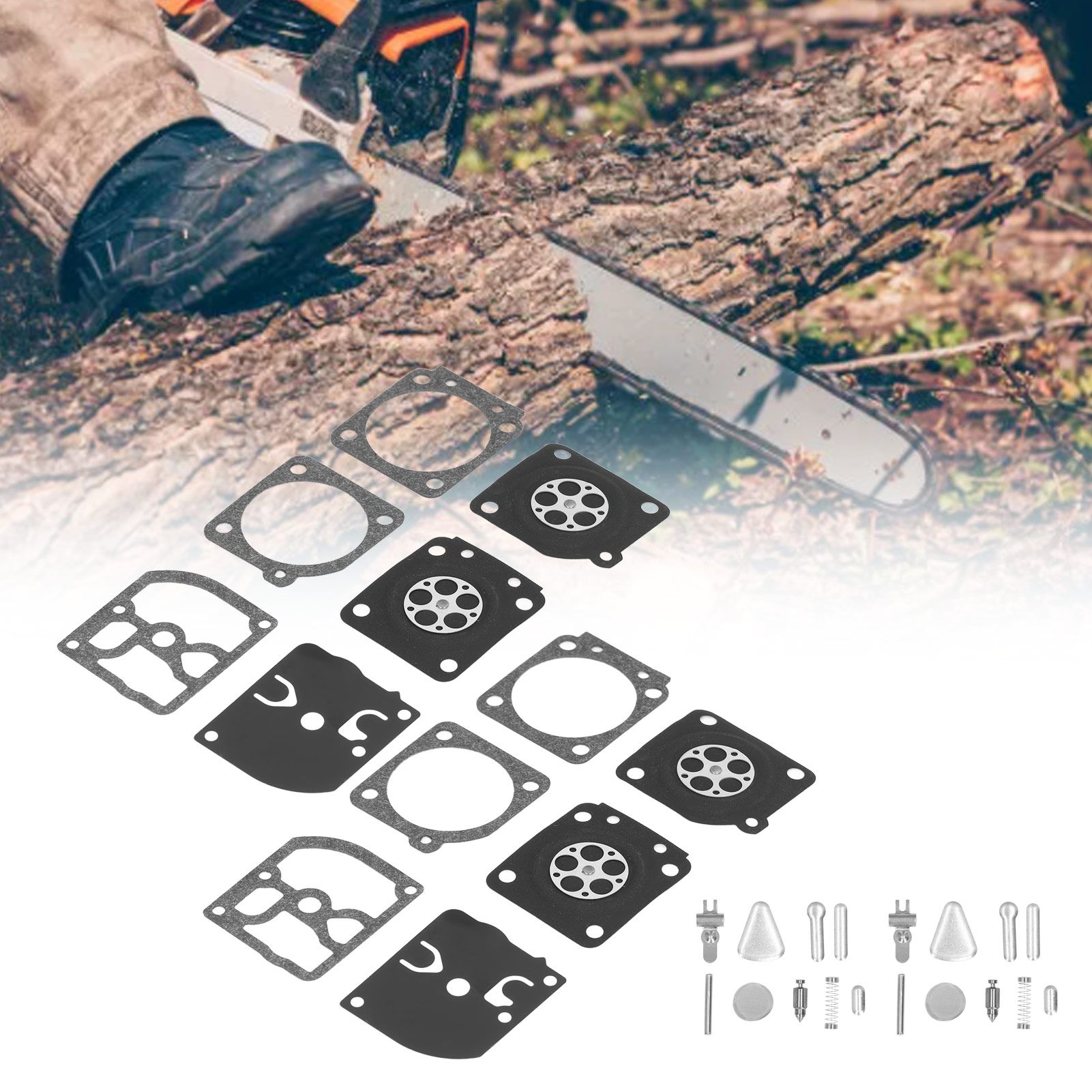 2 Sets Carburetor Rebuild Kit Replacement for STIHL MS200 MS200T C1Q RB‑69 view 12