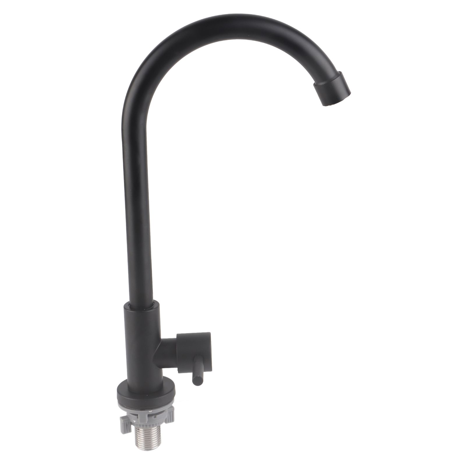 G1/2 Faucet 90 Degree Rotating Single Cold Matte Black Water Tap for Kitchen view 2