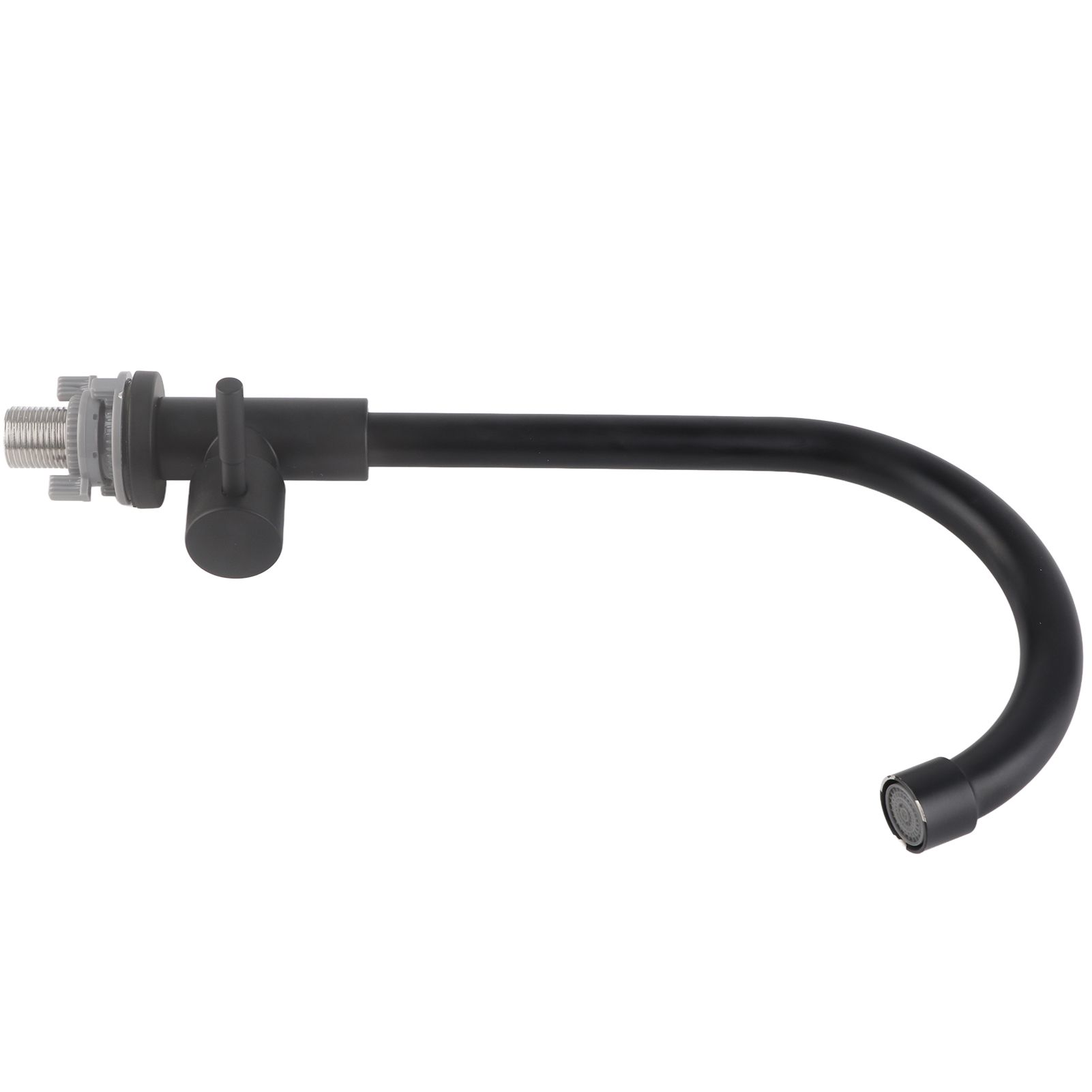 G1/2 Faucet 90 Degree Rotating Single Cold Matte Black Water Tap for Kitchen view 7