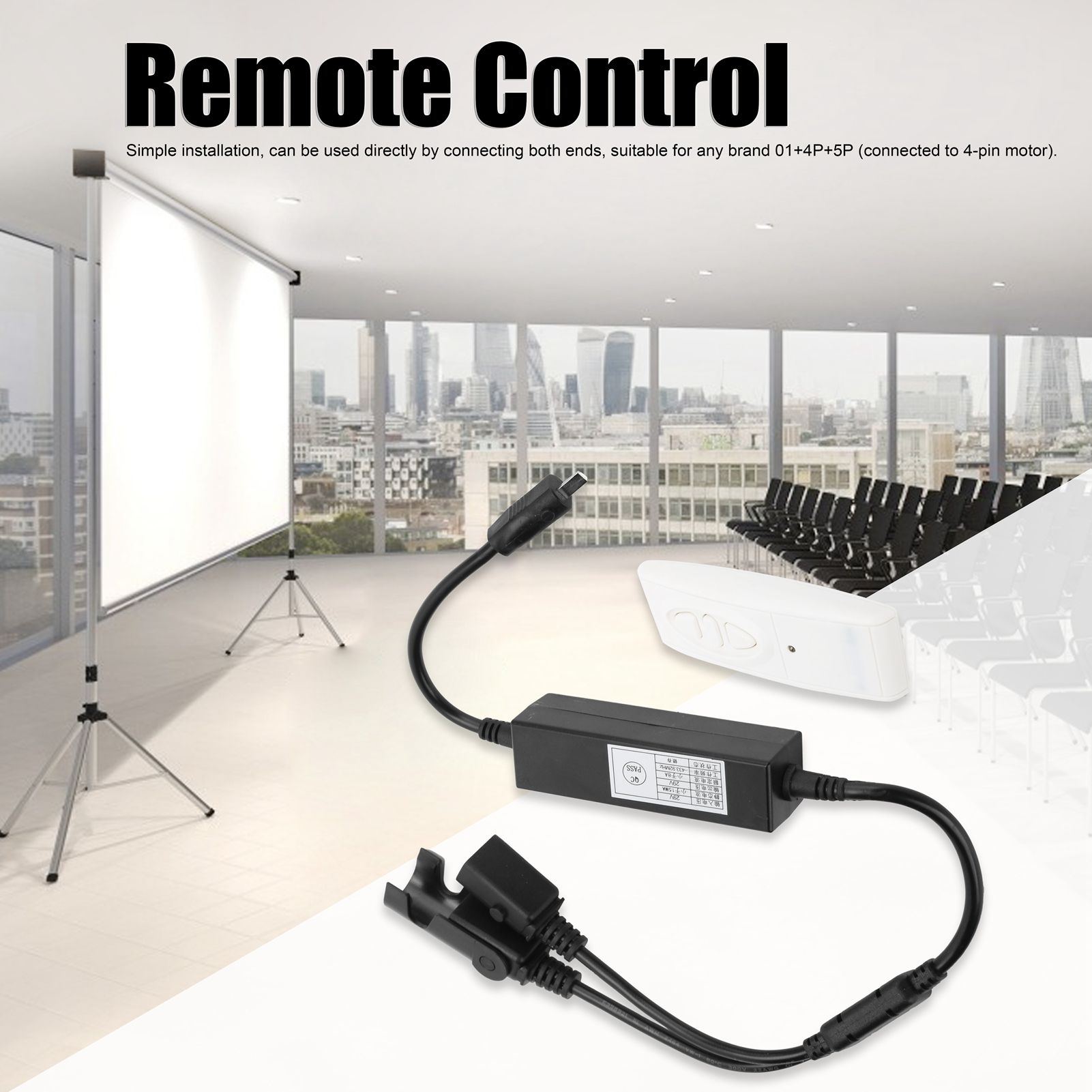 Wireless Remote Control for TV Lifter Electric Window Opener LCD Monitor 01+4P+5P view 15
