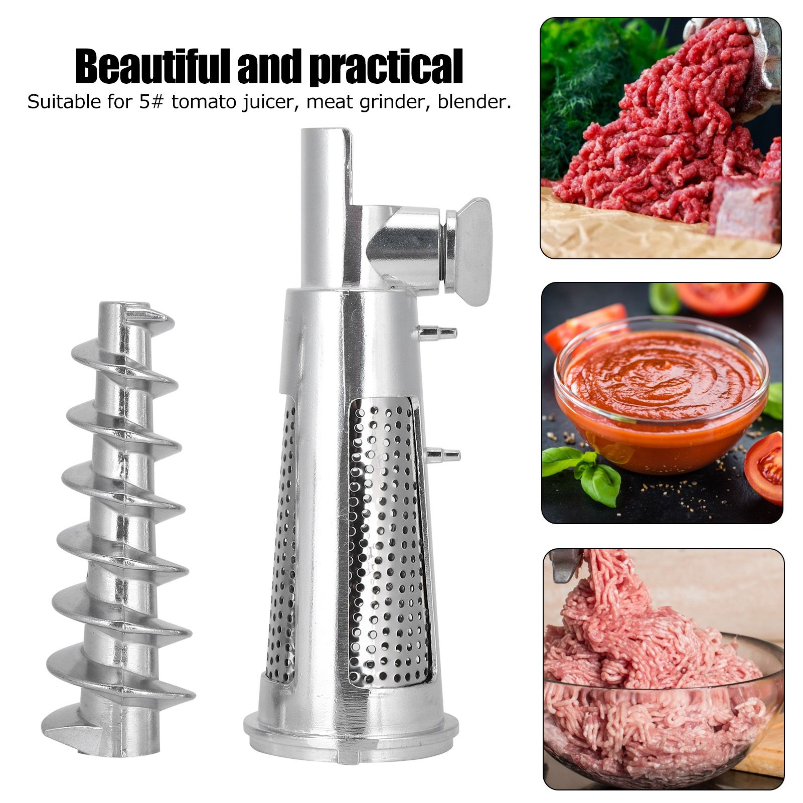 Meat Grinder Tomato Juicer Screw Shaft Filter Sleeve Baffle Accessories for view 13