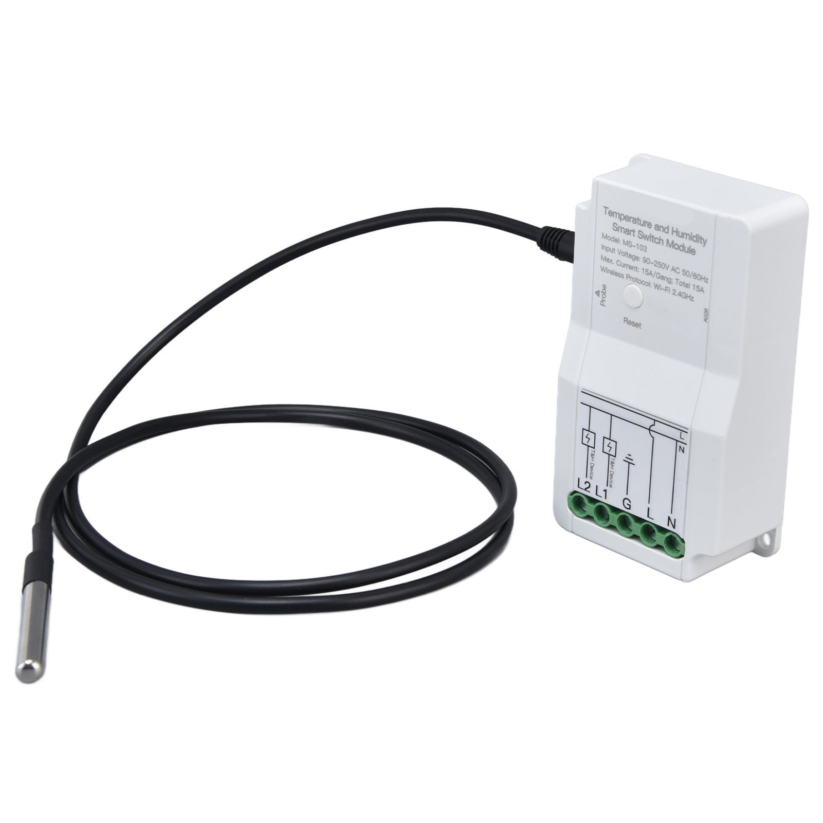 WiFi Temperature Humidity Switch Module Dual Relay Output with Temperature view 3