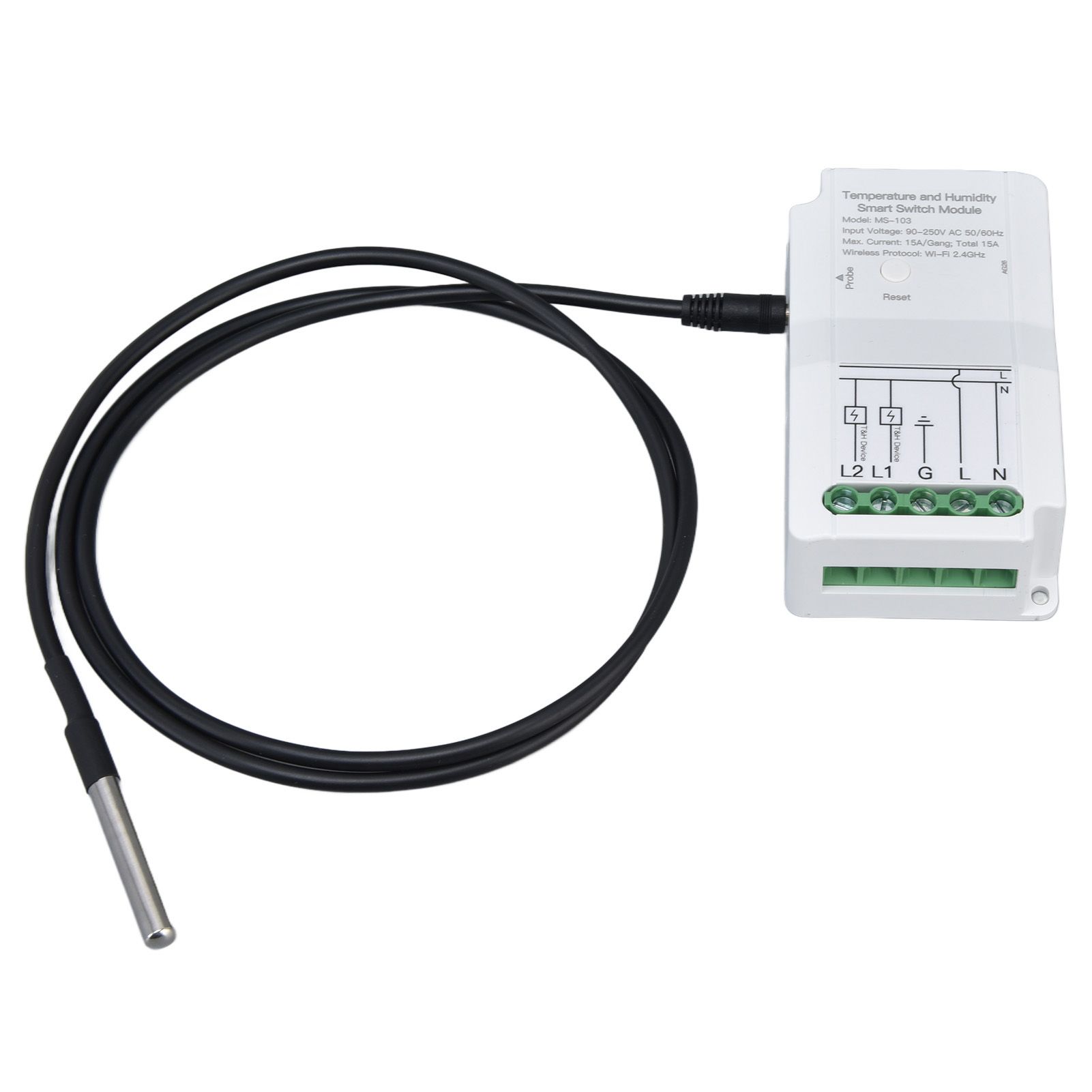 WiFi Temperature Humidity Switch Module Dual Relay Output with Temperature view 4
