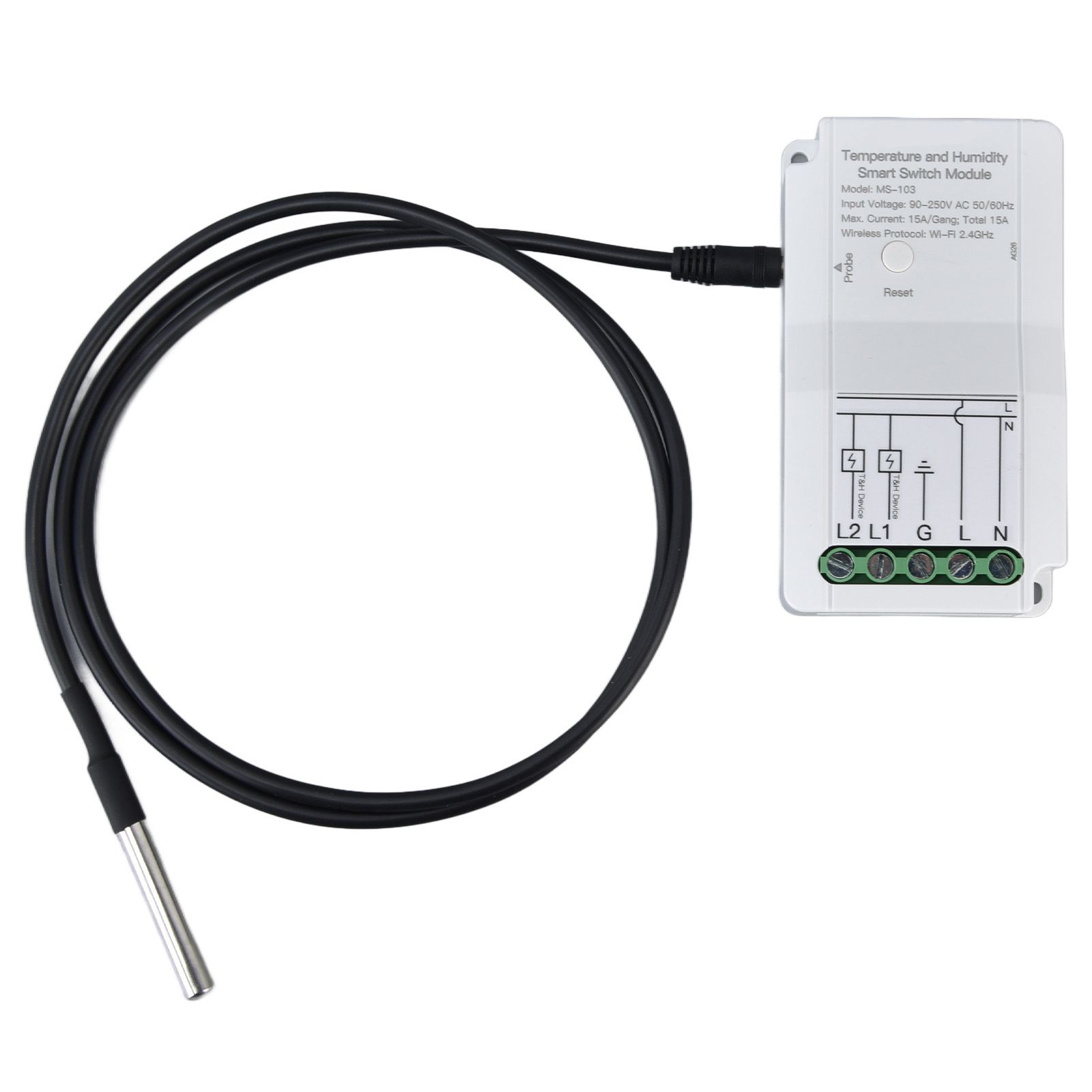 WiFi Temperature Humidity Switch Module Dual Relay Output with Temperature view 8