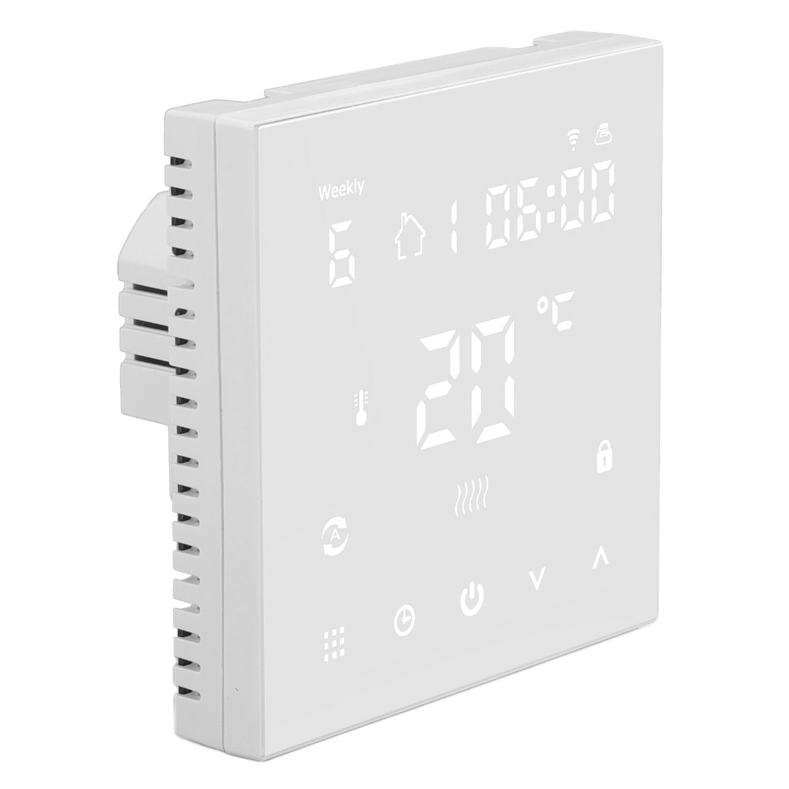 WiFi Thermostat Digital Touch Screen APP Voice Control Smart Thermostat with view 4