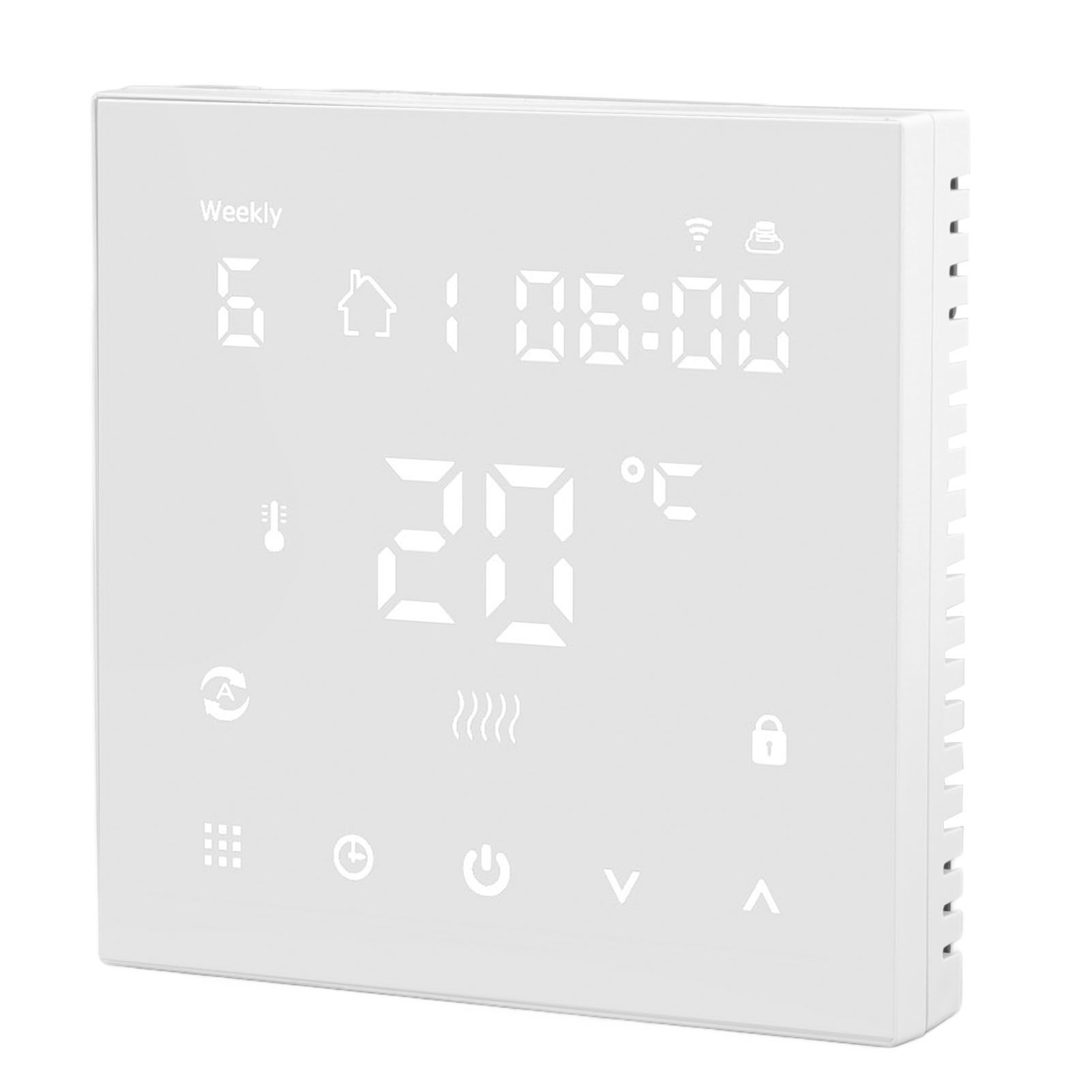 WiFi Thermostat Digital Touch Screen APP Voice Control Smart Thermostat with view 6