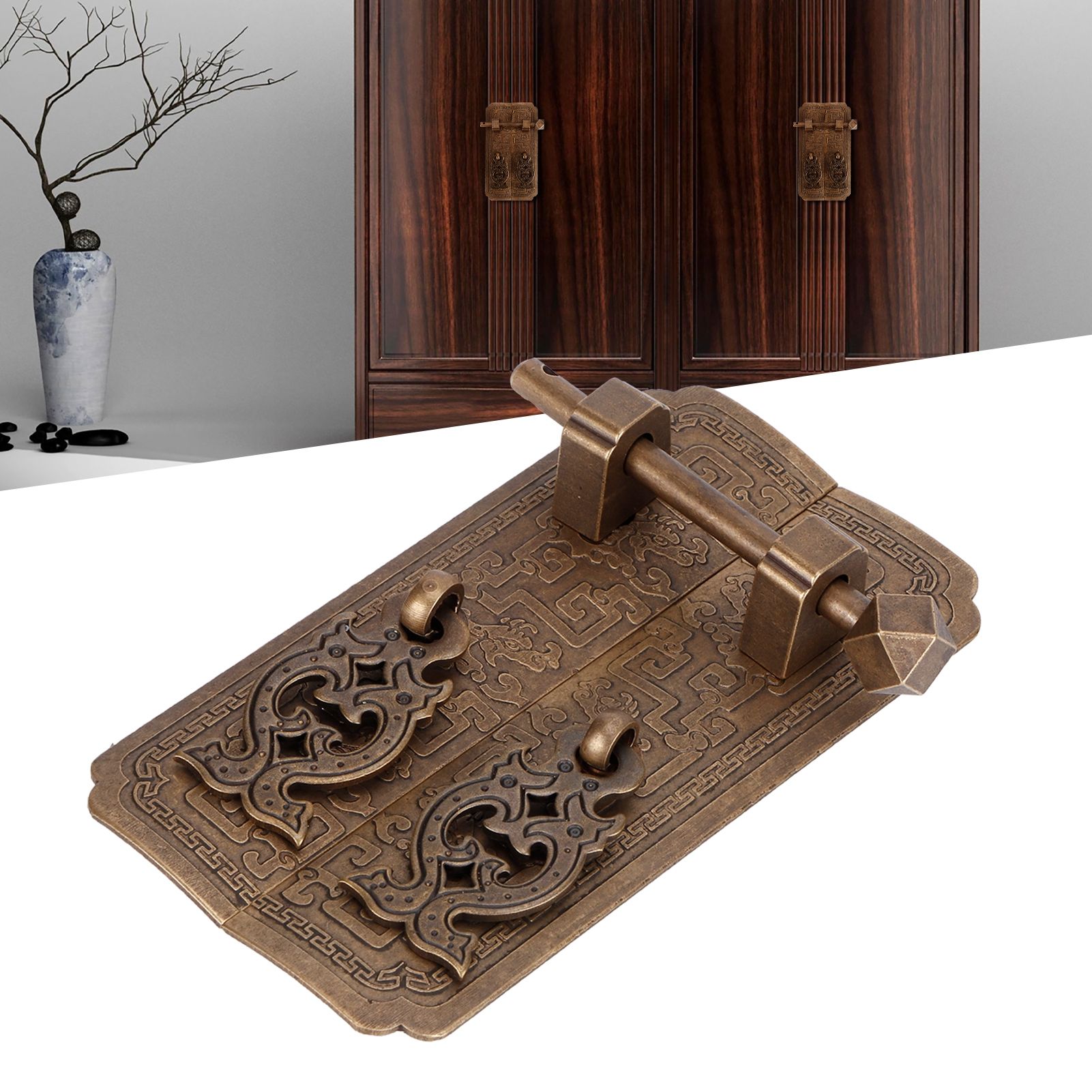 Door Handle Set Chinese Style Antique Copper Pull Handles Cabinet Wardrobe view 10